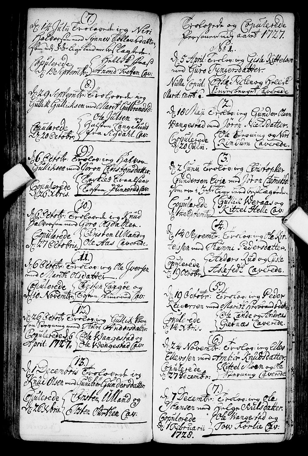 Flesberg kirkebøker, SAKO/A-18/F/Fa/L0002: Parish register (official) no. I 2, 1726-1747