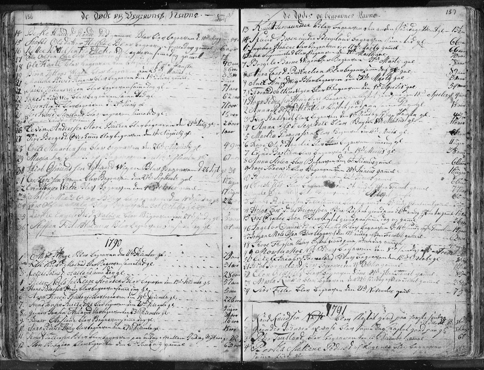 Hjelmeland sokneprestkontor, SAST/A-101843/01/IV/L0001: Parish register (official) no. A 1, 1760-1799, p. 156-157