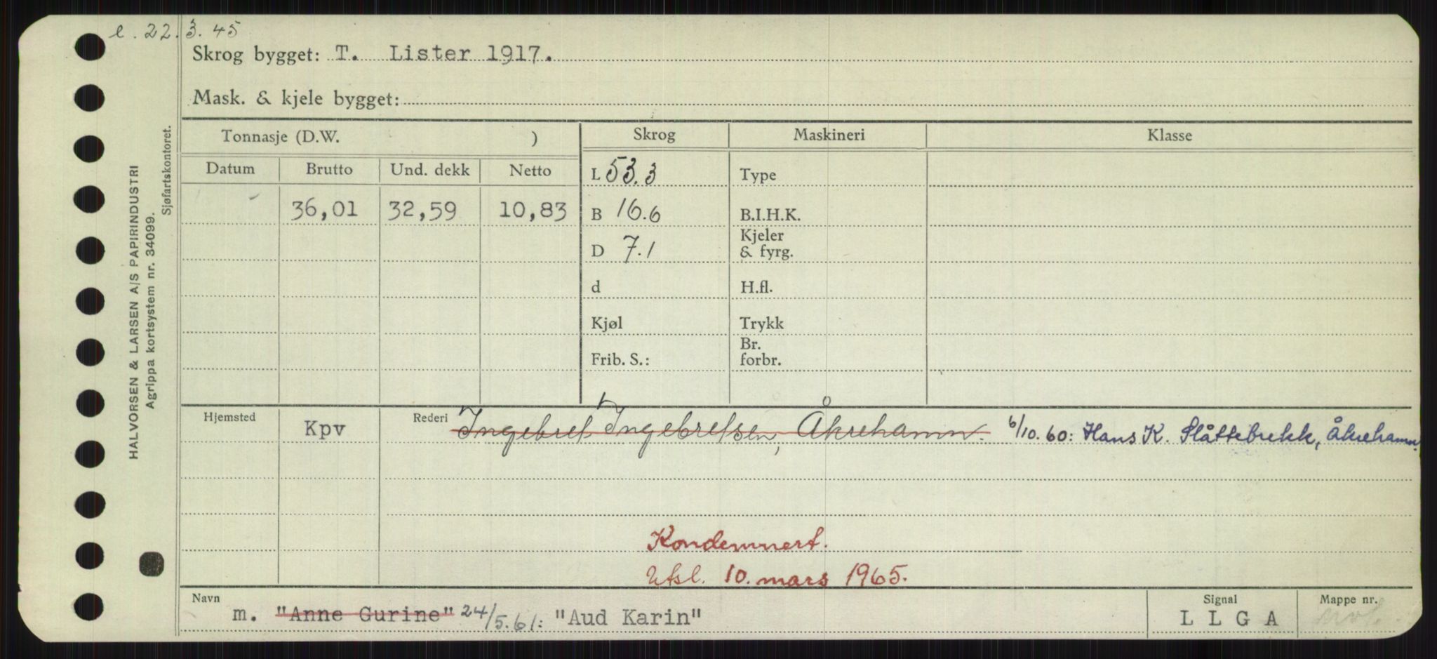 Sjøfartsdirektoratet med forløpere, Skipsmålingen, AV/RA-S-1627/H/Hd/L0002: Fartøy, Apa-Axe, p. 411