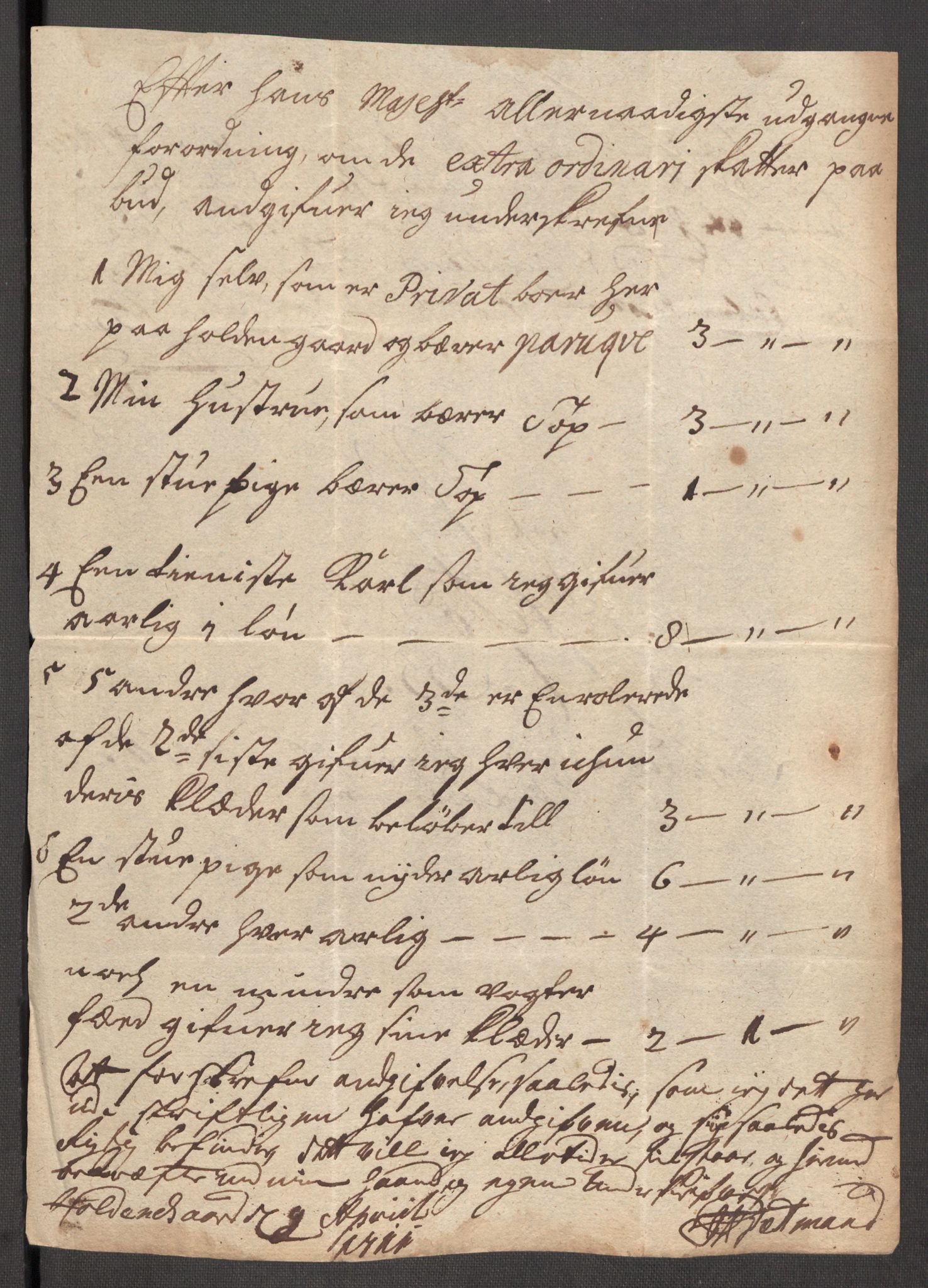 Rentekammeret inntil 1814, Reviderte regnskaper, Fogderegnskap, AV/RA-EA-4092/R57/L3860: Fogderegnskap Fosen, 1711, p. 375