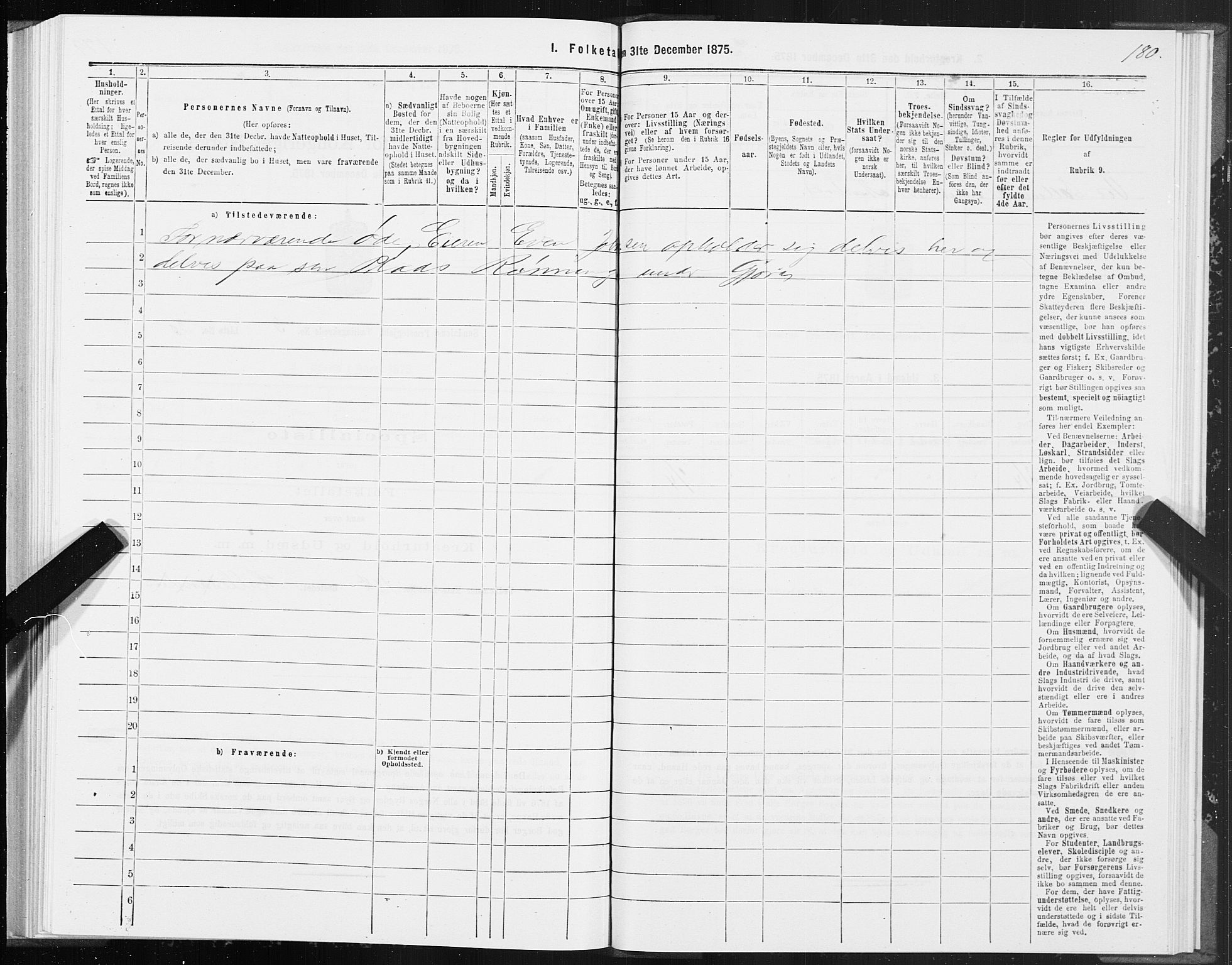 SAT, 1875 census for 1563P Sunndal, 1875, p. 1180