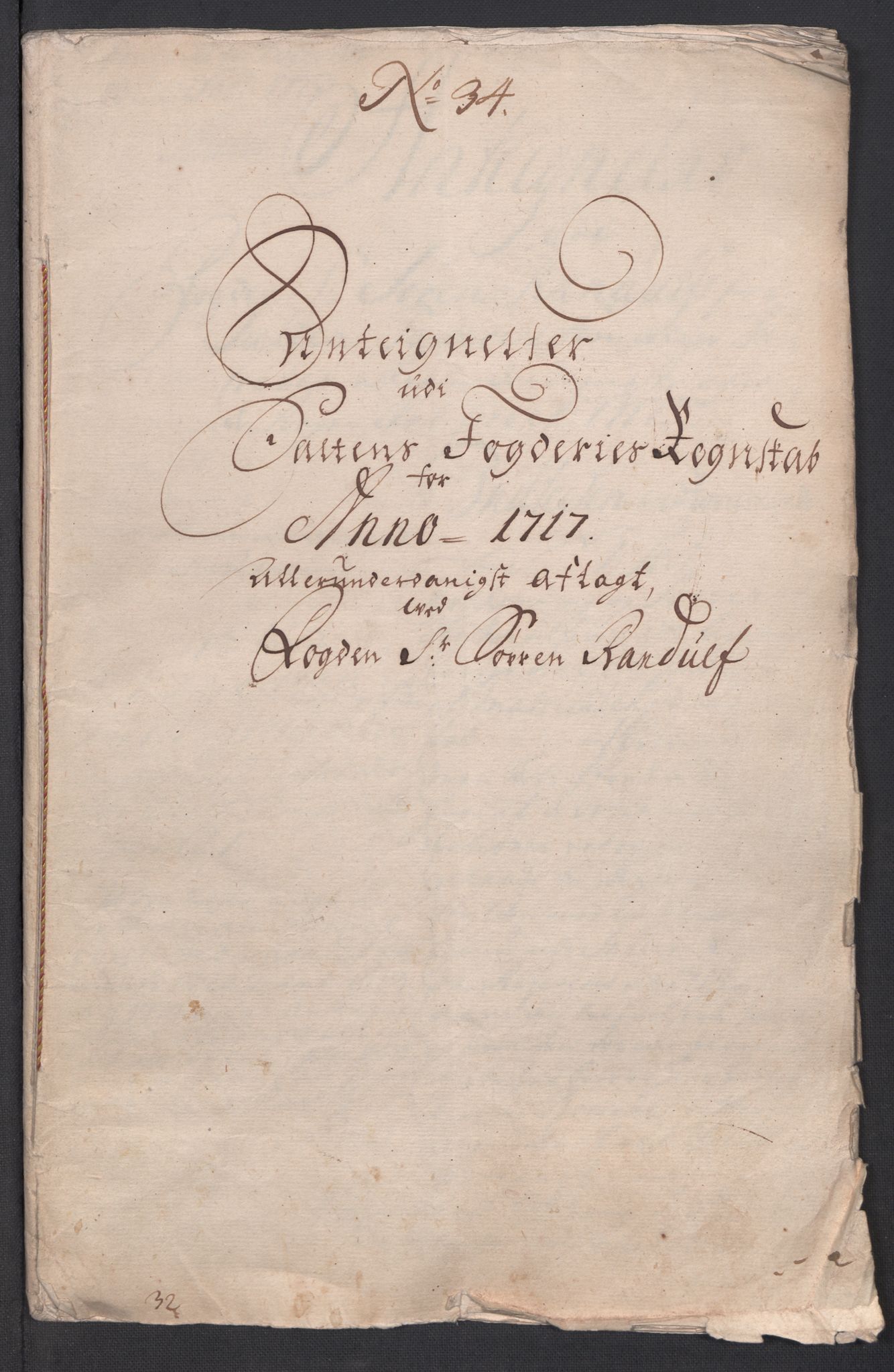 Rentekammeret inntil 1814, Reviderte regnskaper, Fogderegnskap, AV/RA-EA-4092/R66/L4587: Fogderegnskap Salten, 1717, p. 394