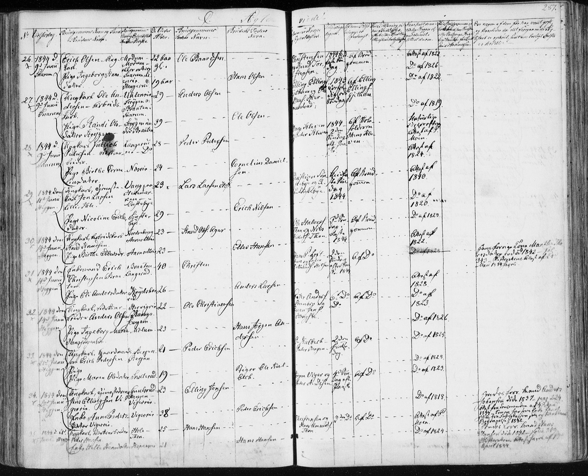 Modum kirkebøker, SAKO/A-234/F/Fa/L0007: Parish register (official) no. 7, 1841-1850, p. 287