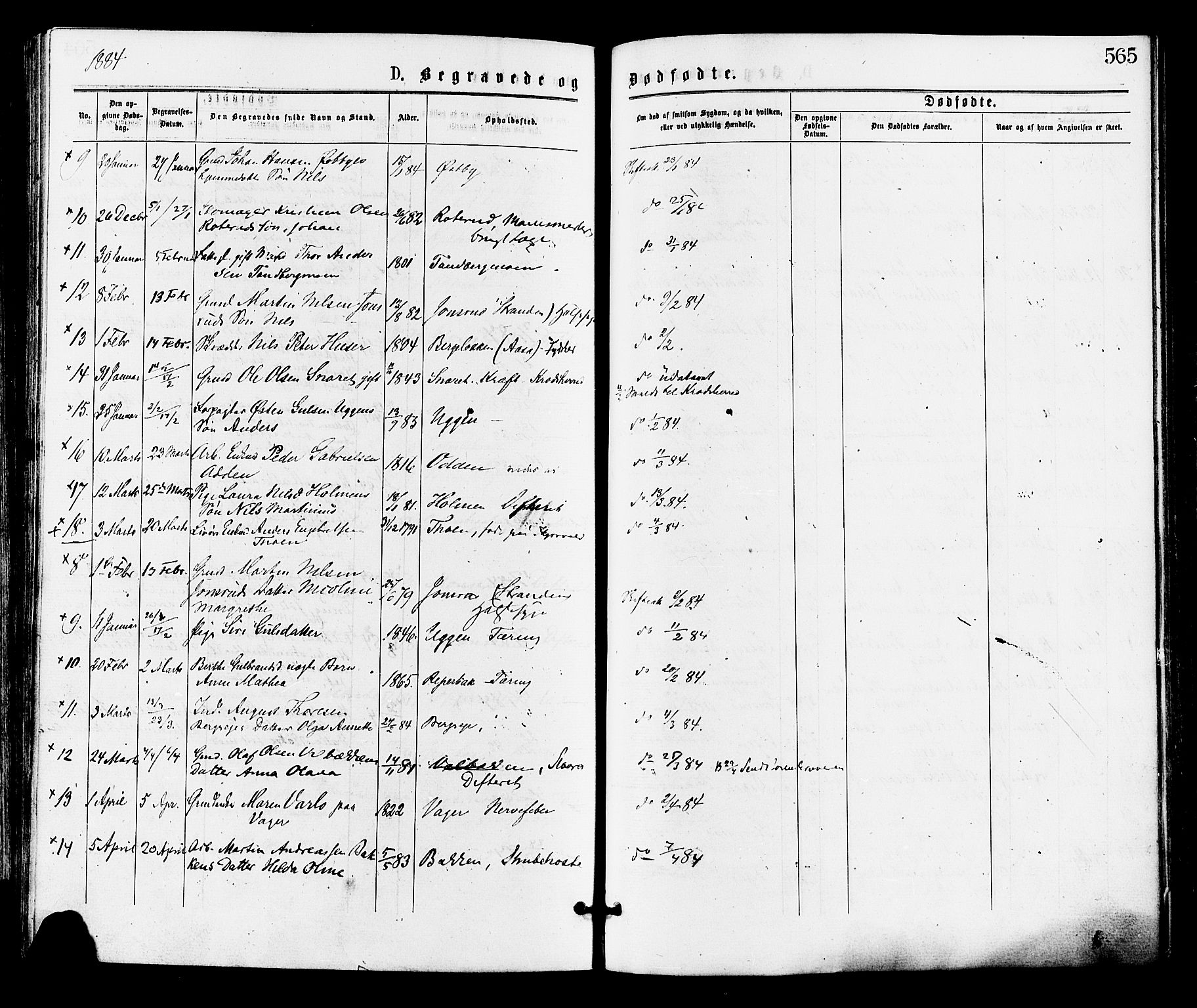 Norderhov kirkebøker, AV/SAKO-A-237/F/Fa/L0015: Parish register (official) no. 15, 1875-1884, p. 565