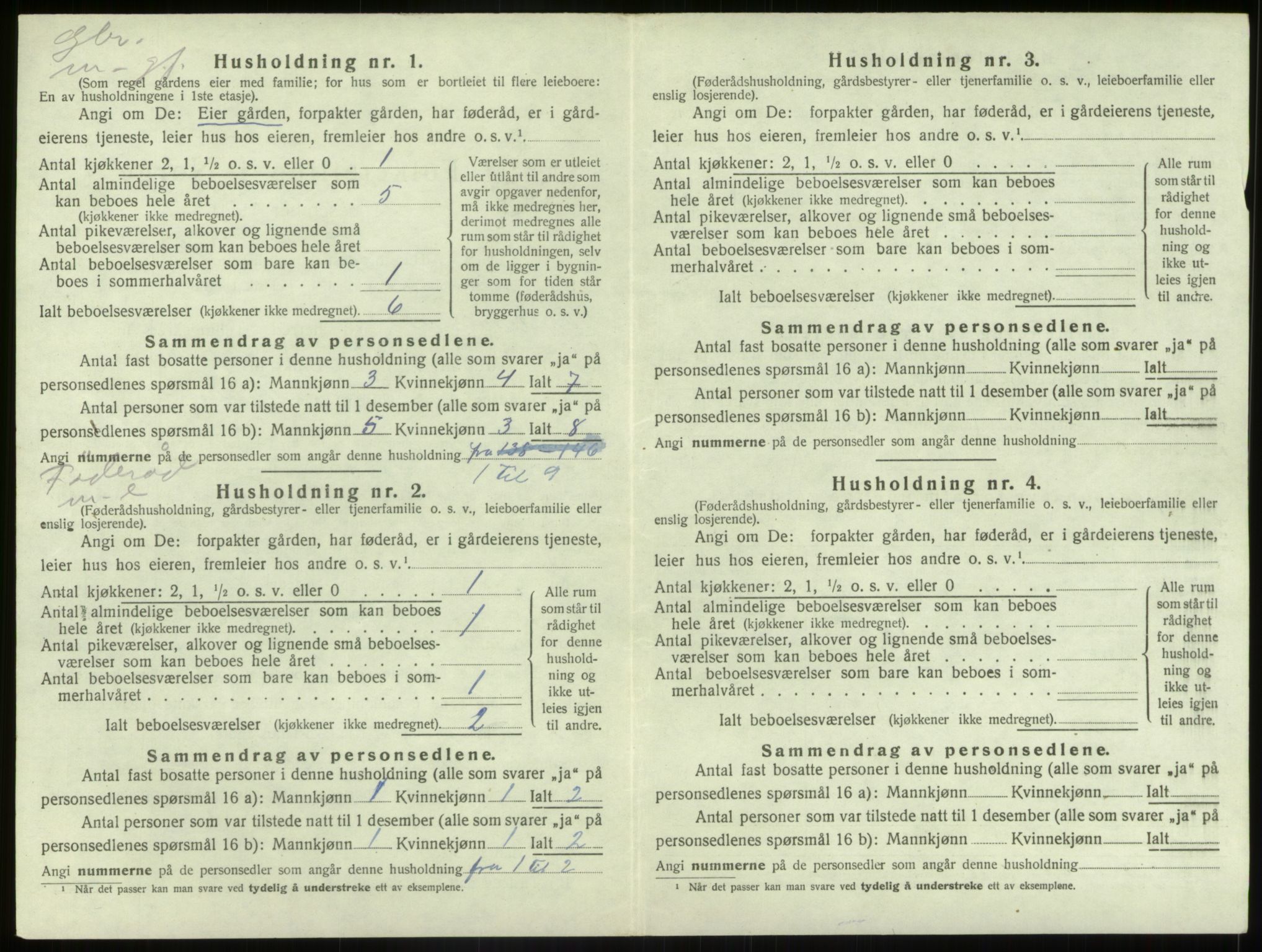 SAB, 1920 census for Bremanger, 1920, p. 936