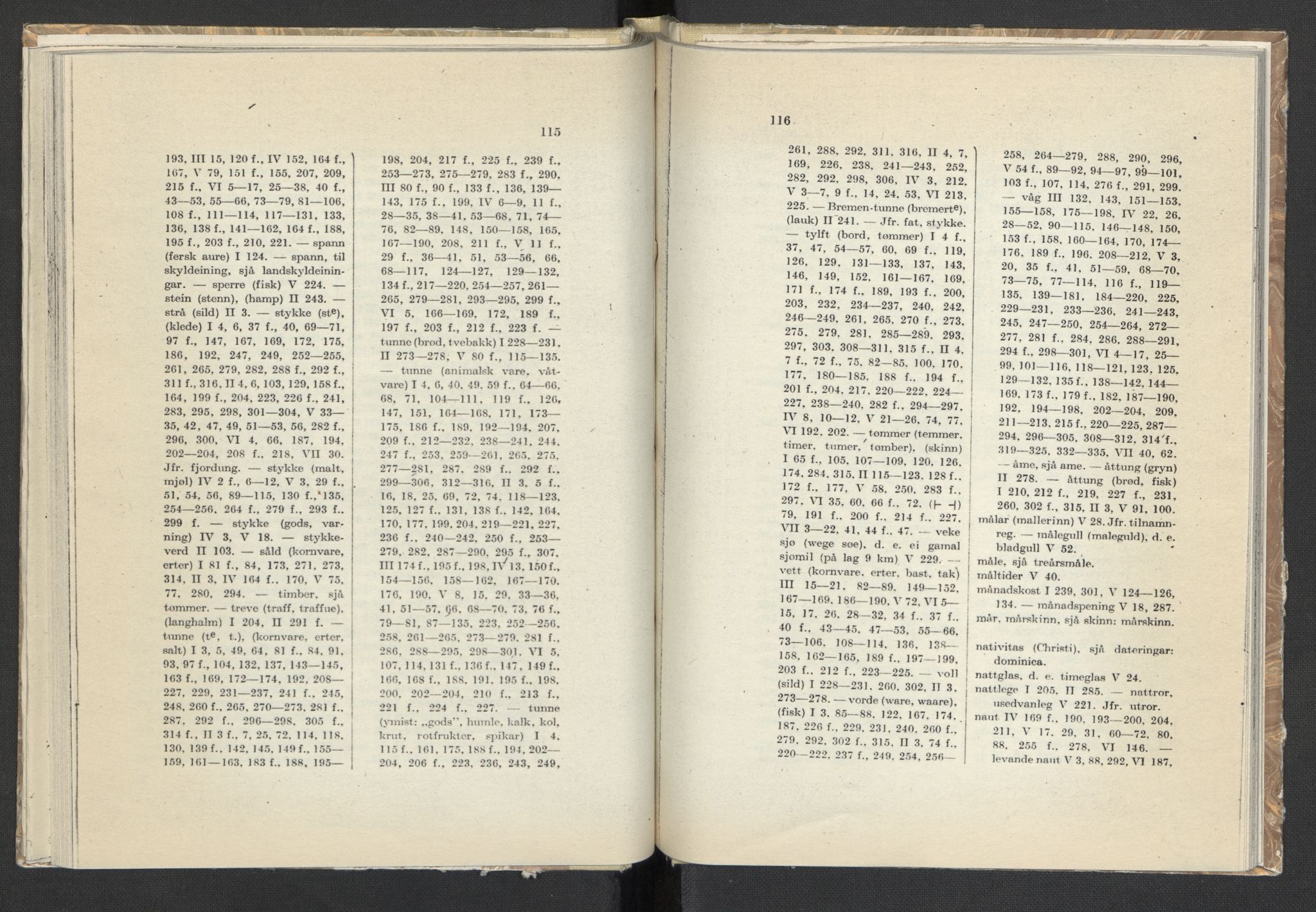 Publikasjoner utgitt av Arkivverket, PUBL/PUBL-001/C/0008: Sakregister, 1548-1567, p. 115-116