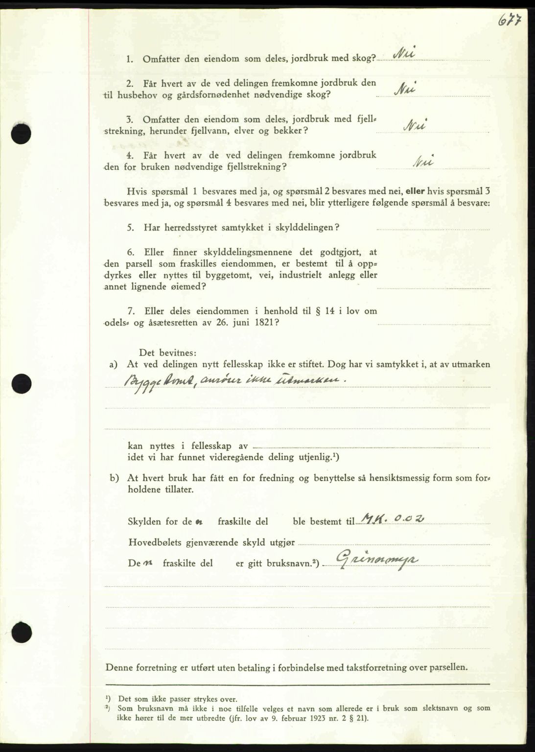 Nordmøre sorenskriveri, AV/SAT-A-4132/1/2/2Ca: Mortgage book no. A102, 1946-1946, Diary no: : 1880/1946