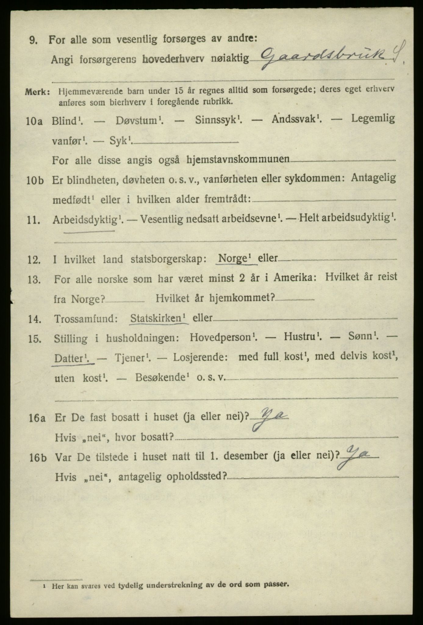 SAB, 1920 census for Breim, 1920, p. 3504