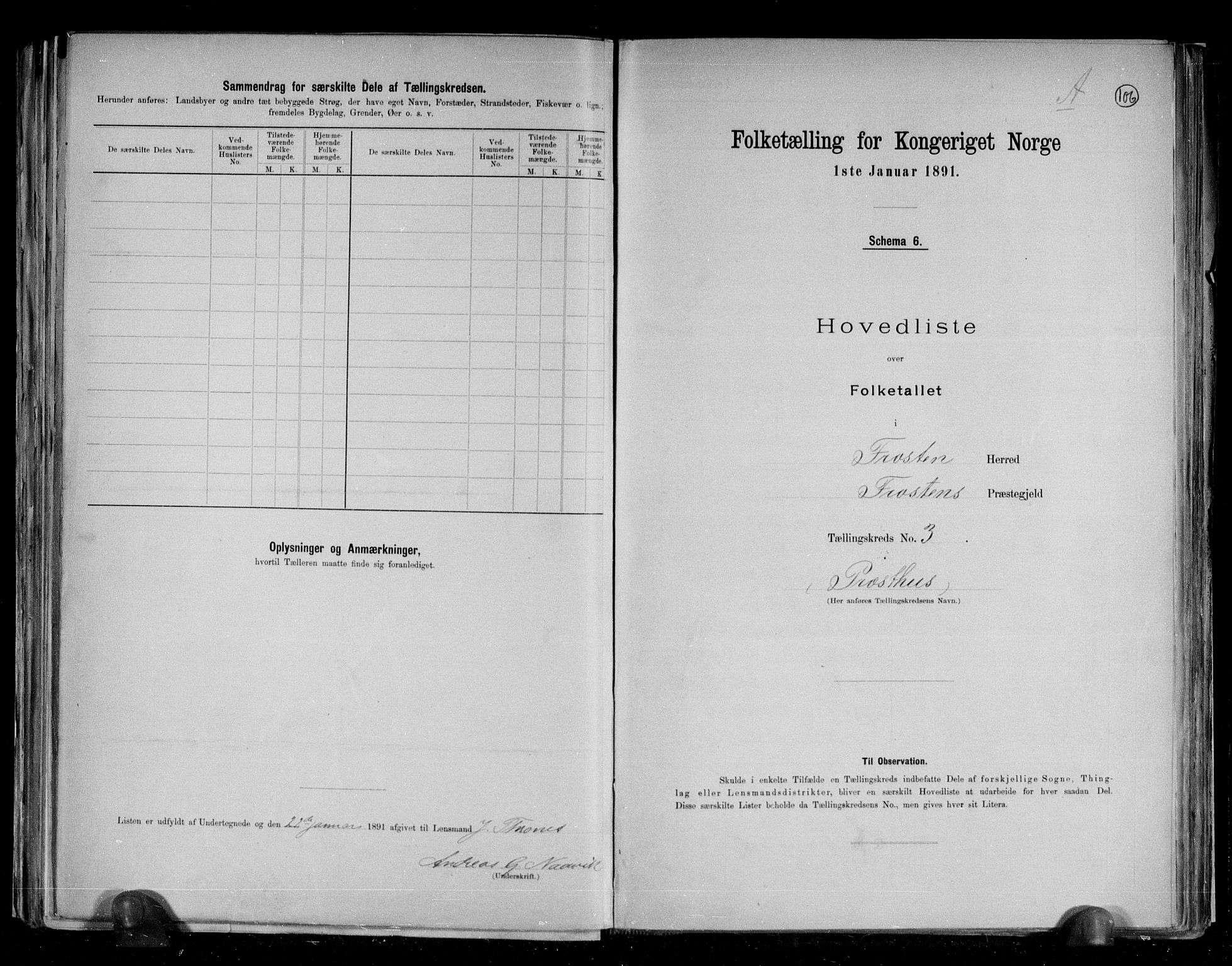 RA, 1891 census for 1717 Frosta, 1891, p. 13