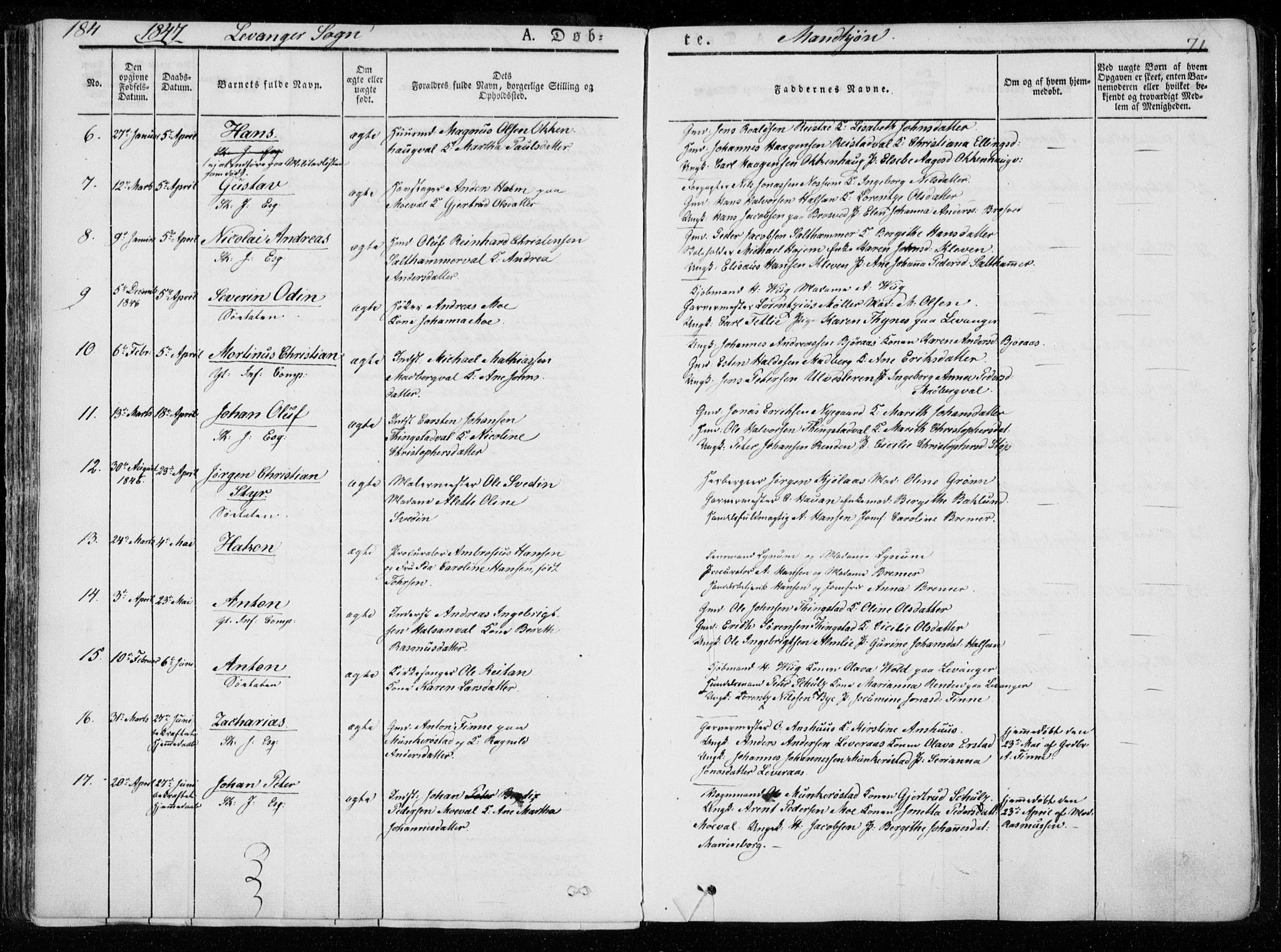 Ministerialprotokoller, klokkerbøker og fødselsregistre - Nord-Trøndelag, AV/SAT-A-1458/720/L0183: Parish register (official) no. 720A01, 1836-1855, p. 71