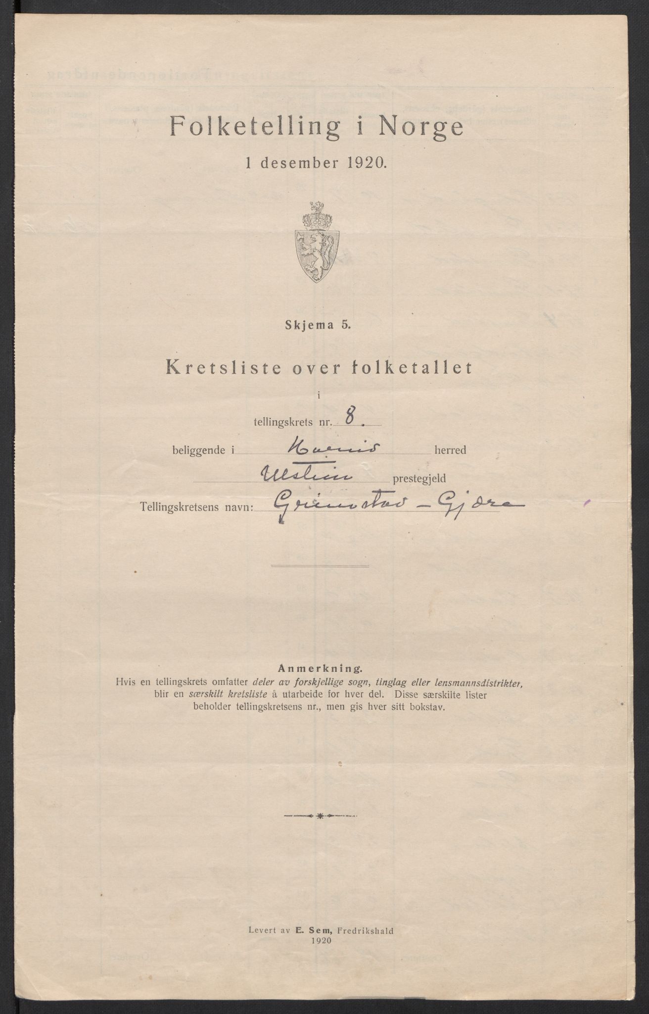 SAT, 1920 census for Hareid, 1920, p. 39