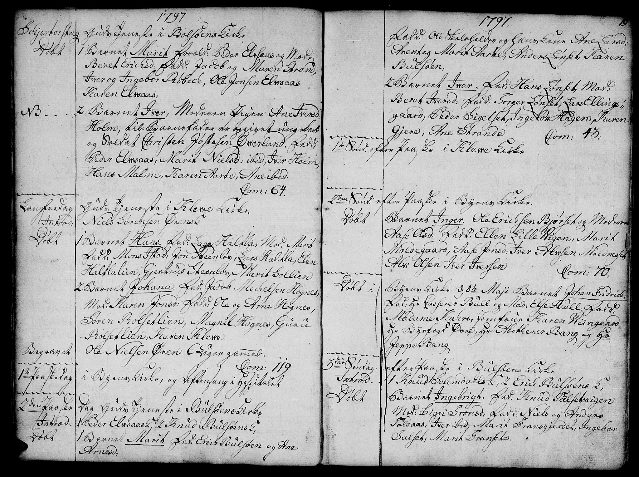 Ministerialprotokoller, klokkerbøker og fødselsregistre - Møre og Romsdal, SAT/A-1454/555/L0649: Parish register (official) no. 555A02 /1, 1795-1821, p. 19