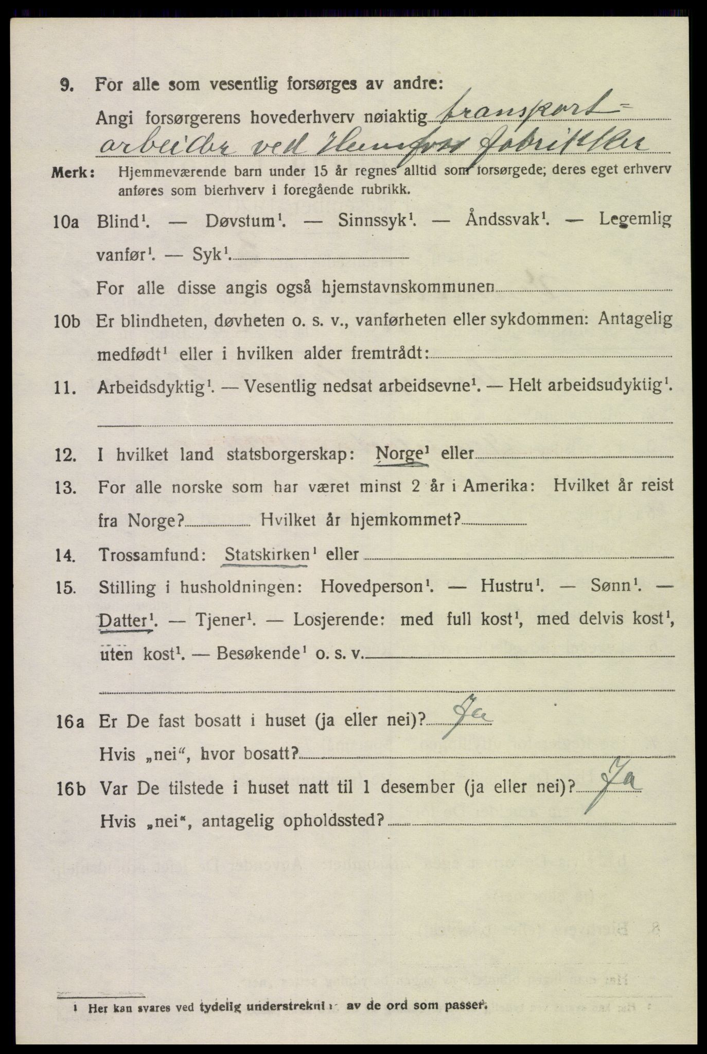 SAK, 1920 census for Vennesla, 1920, p. 4533