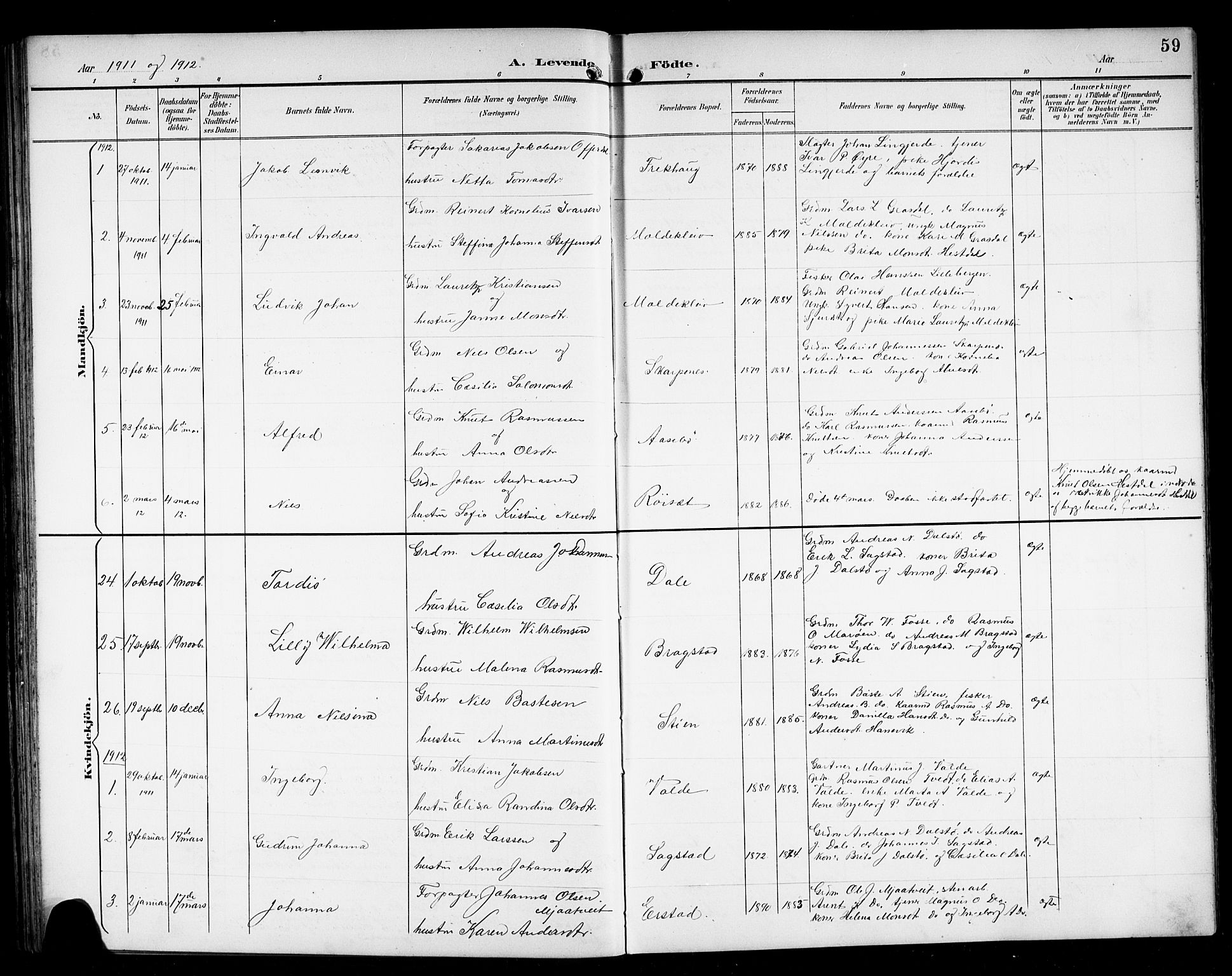 Alversund Sokneprestembete, SAB/A-73901/H/Ha/Hab: Parish register (copy) no. C 4, 1894-1924, p. 59