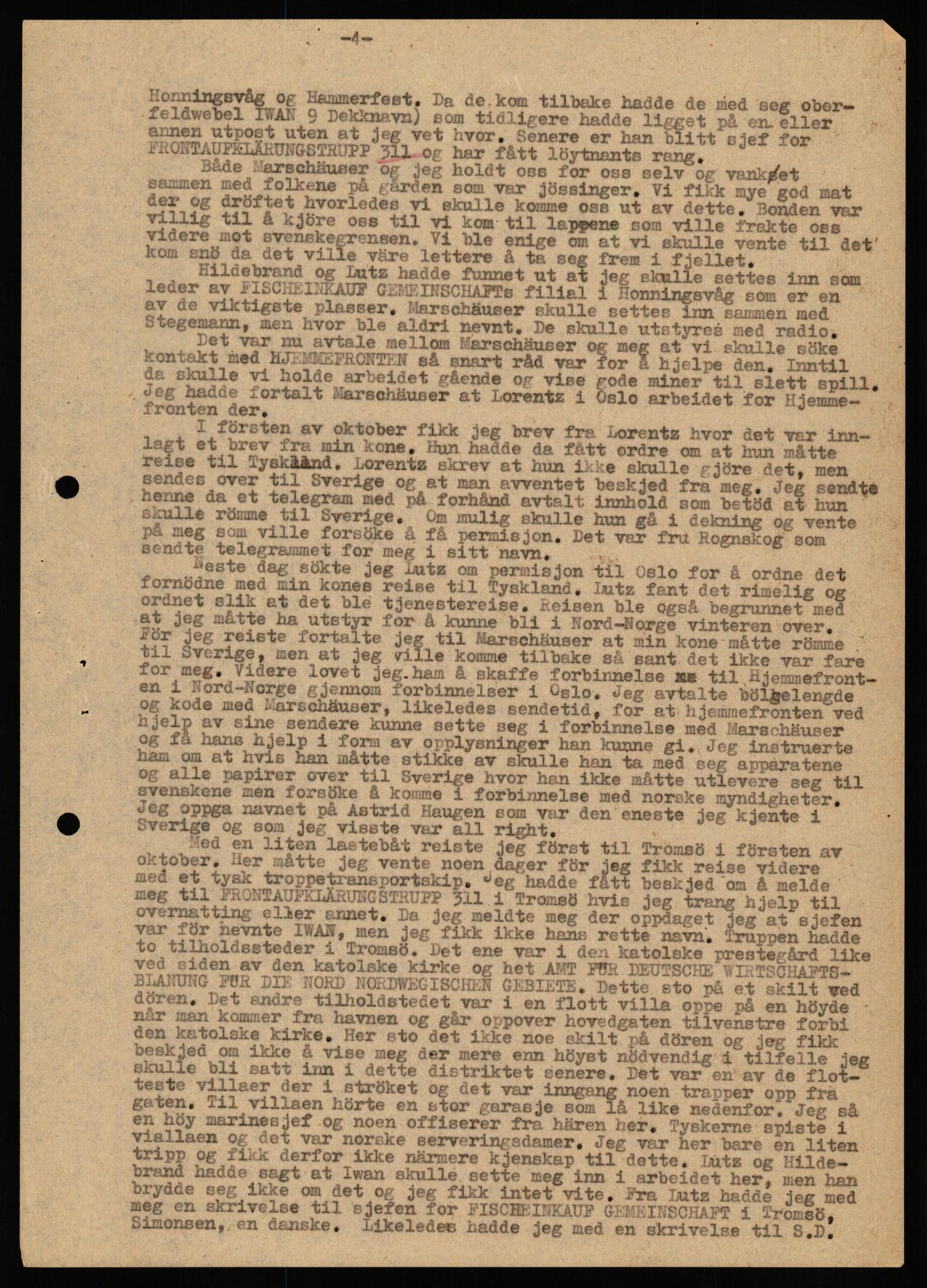 Forsvaret, Forsvarets overkommando II, AV/RA-RAFA-3915/D/Db/L0038: CI Questionaires. Tyske okkupasjonsstyrker i Norge. Østerrikere., 1945-1946, p. 145