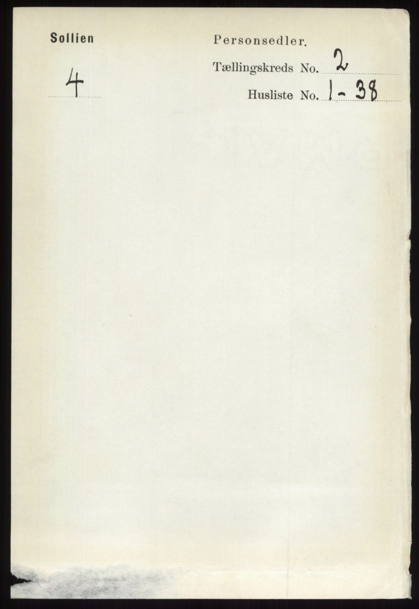 RA, 1891 census for 0431 Sollia, 1891, p. 412