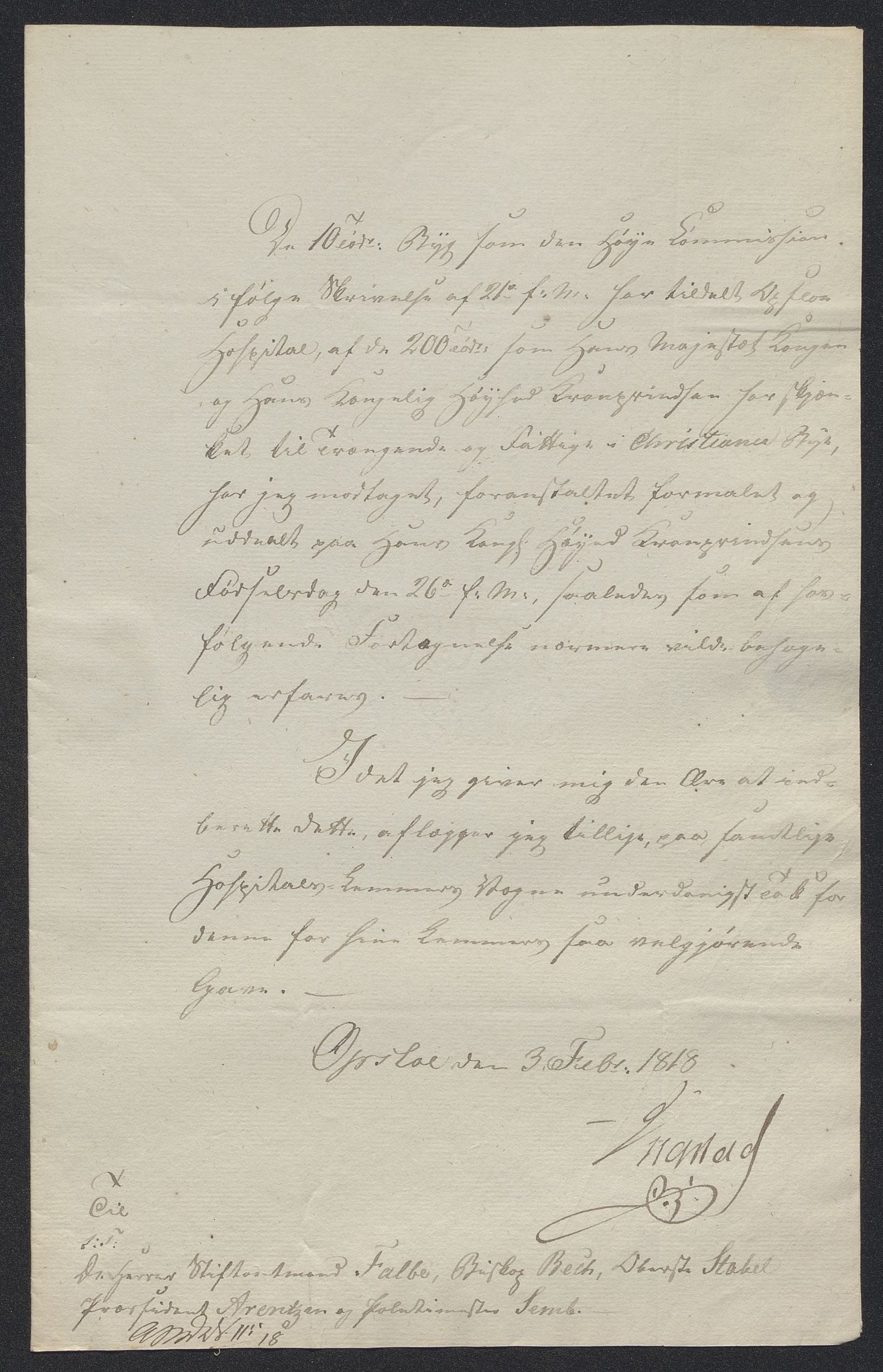 Oslo stiftsdireksjon, AV/SAO-A-11085/K/Kb/L0002/0011: Oslo Hospital / Hospitalslemmer: Brev, fortegnelser over lemmer og søkere, søknader, 1667-1823, p. 66