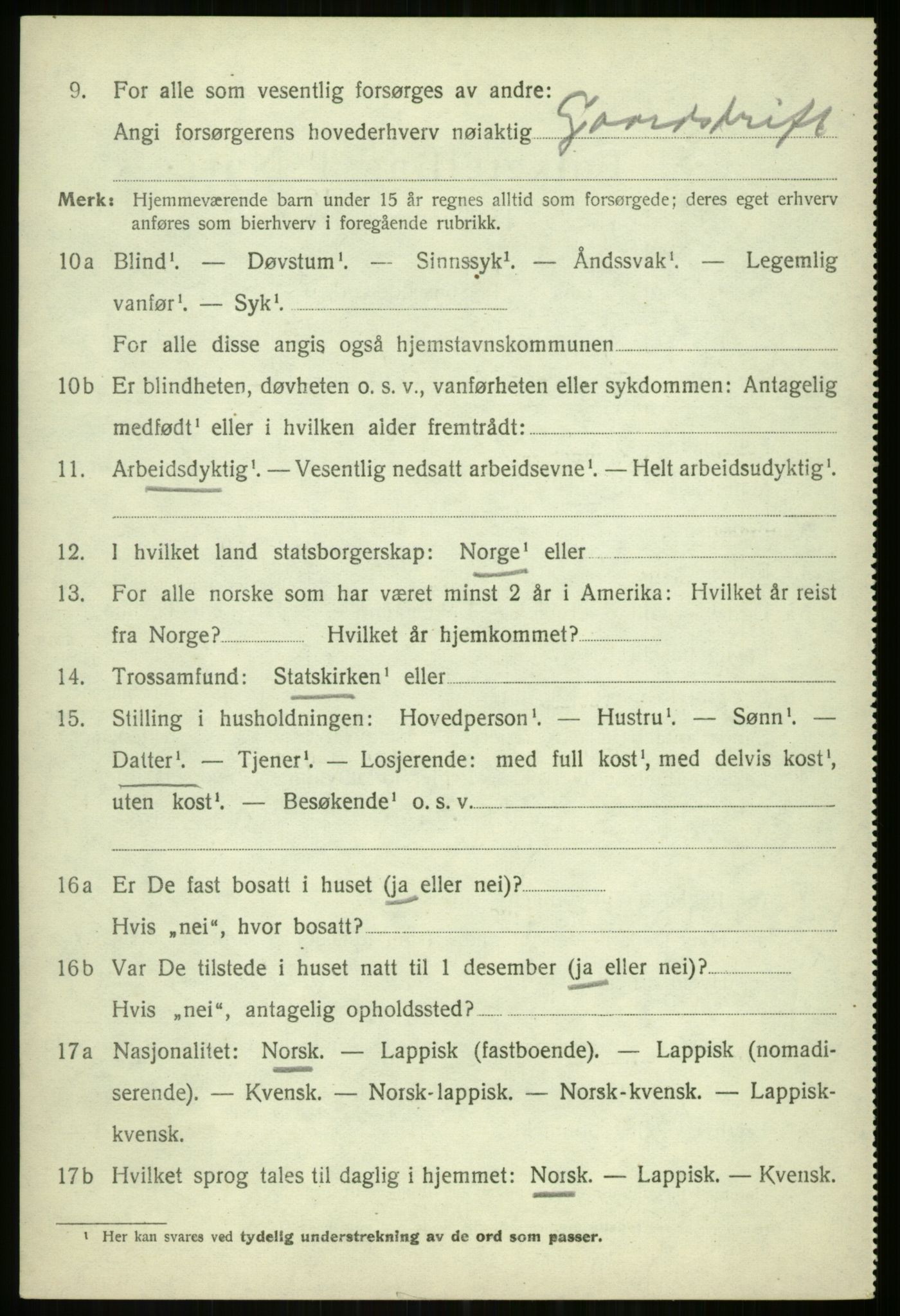 SATØ, 1920 census for Balsfjord, 1920, p. 7468
