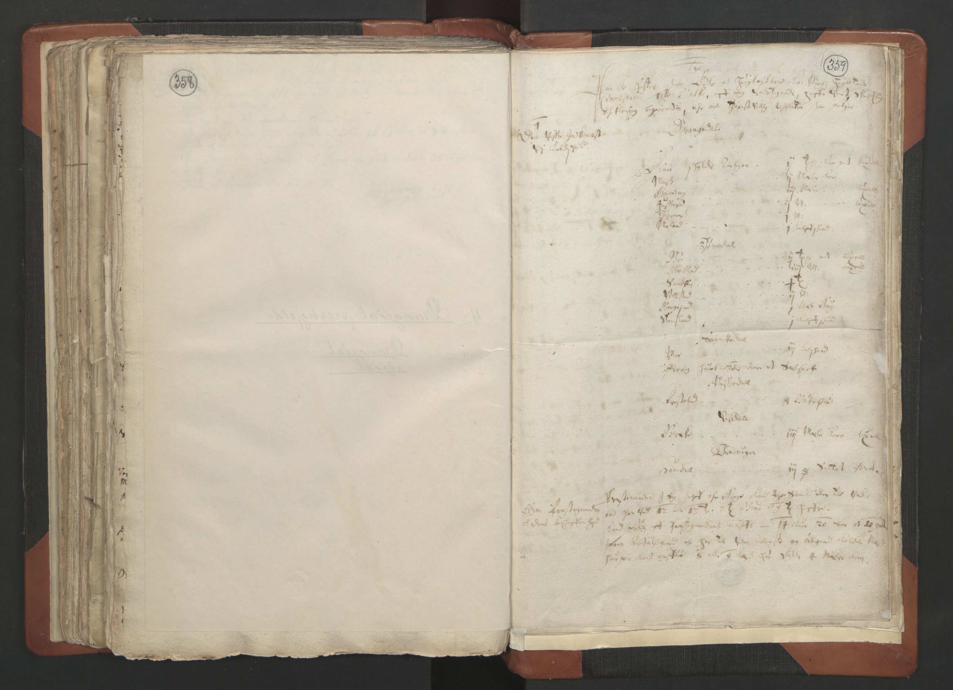 RA, Vicar's Census 1664-1666, no. 12: Øvre Telemark deanery, Nedre Telemark deanery and Bamble deanery, 1664-1666, p. 358-359