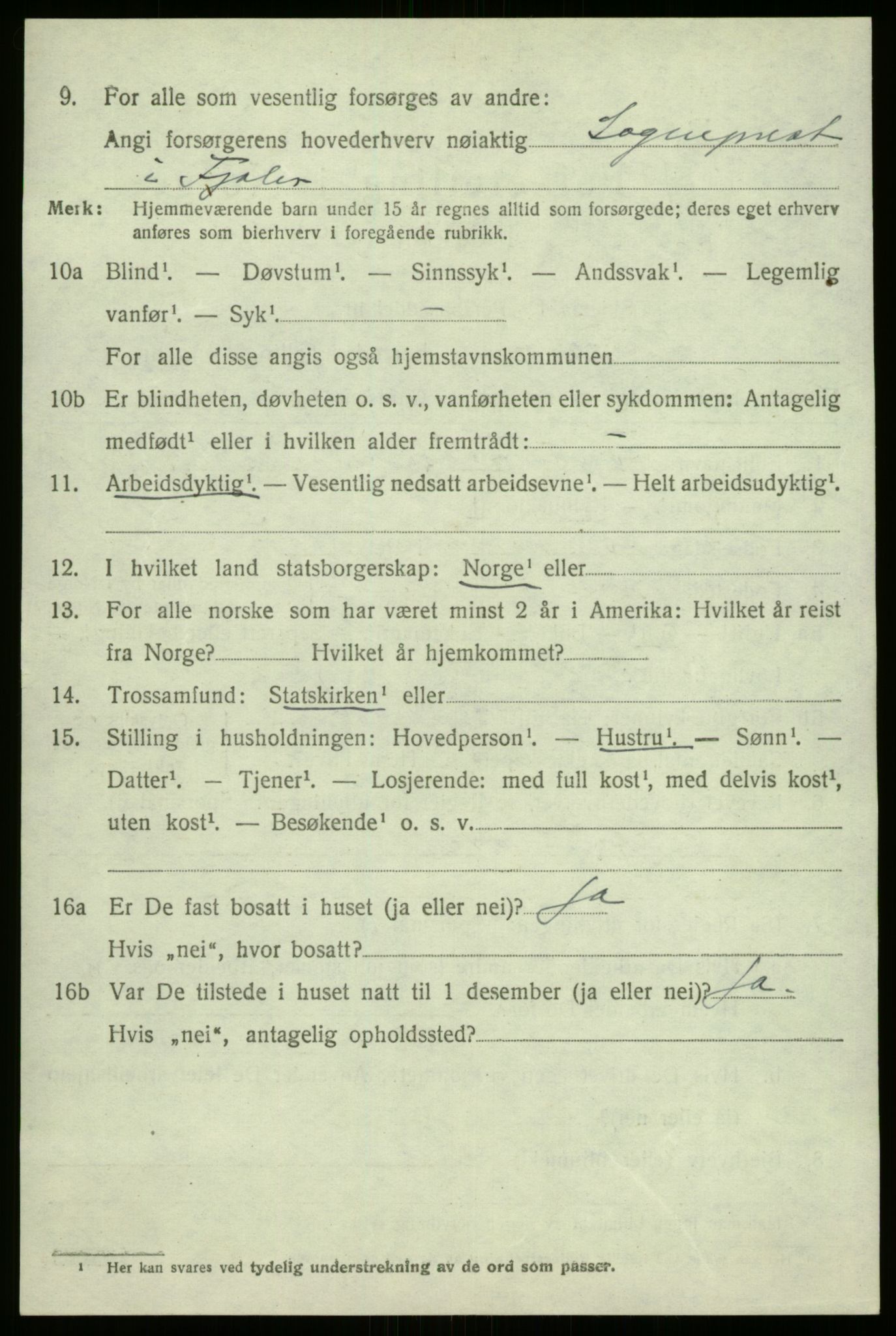 SAB, 1920 census for Fjaler, 1920, p. 4950