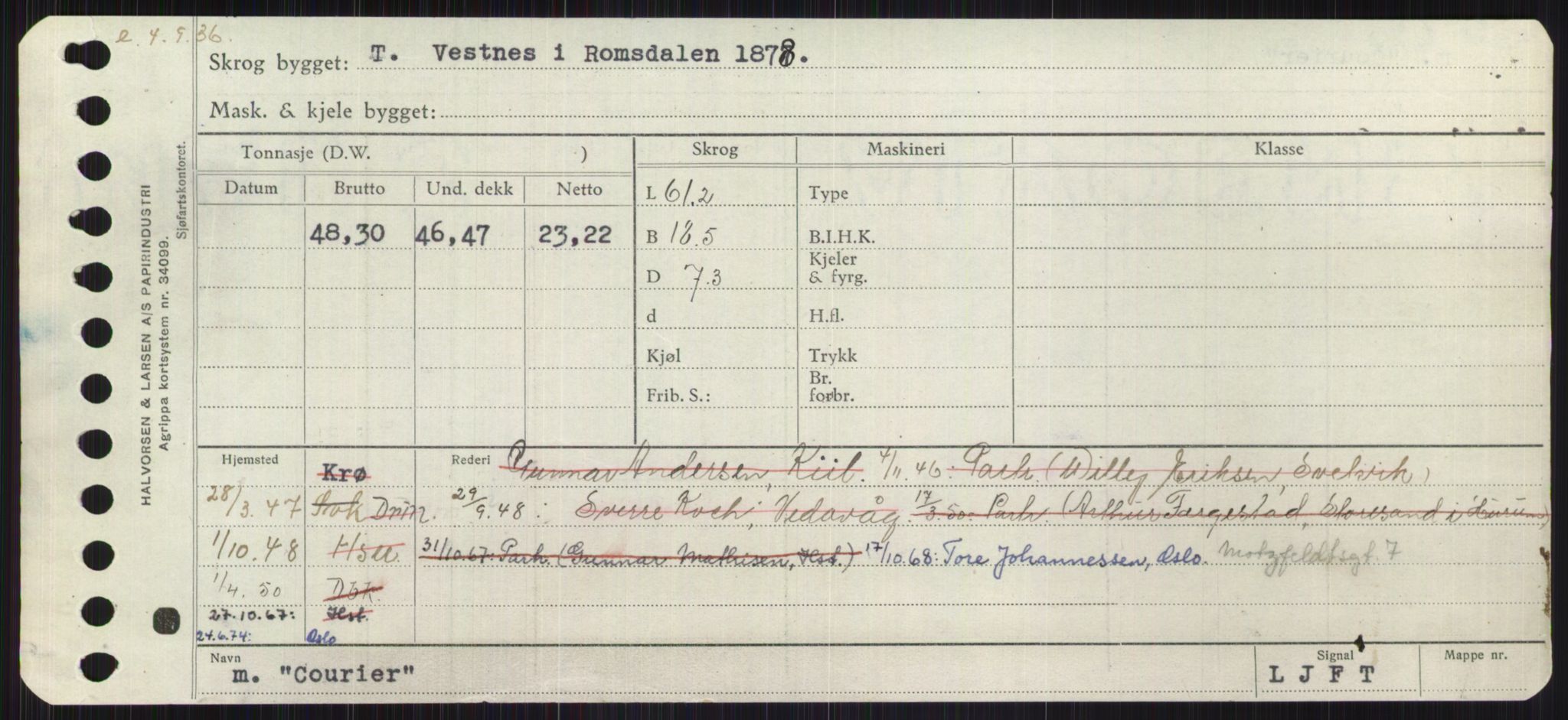 Sjøfartsdirektoratet med forløpere, Skipsmålingen, RA/S-1627/H/Ha/L0001/0002: Fartøy, A-Eig / Fartøy Bjør-Eig, p. 717