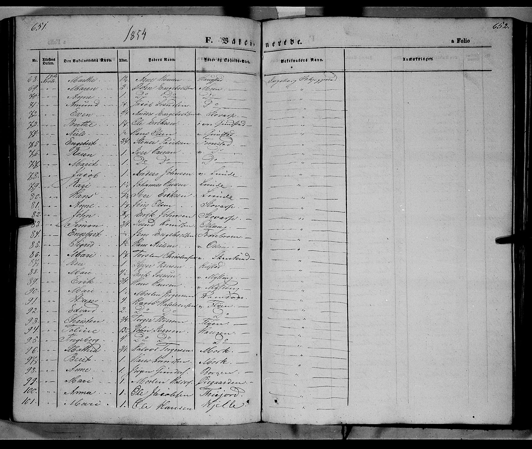 Ringebu prestekontor, AV/SAH-PREST-082/H/Ha/Haa/L0006: Parish register (official) no. 6, 1848-1859, p. 651-652