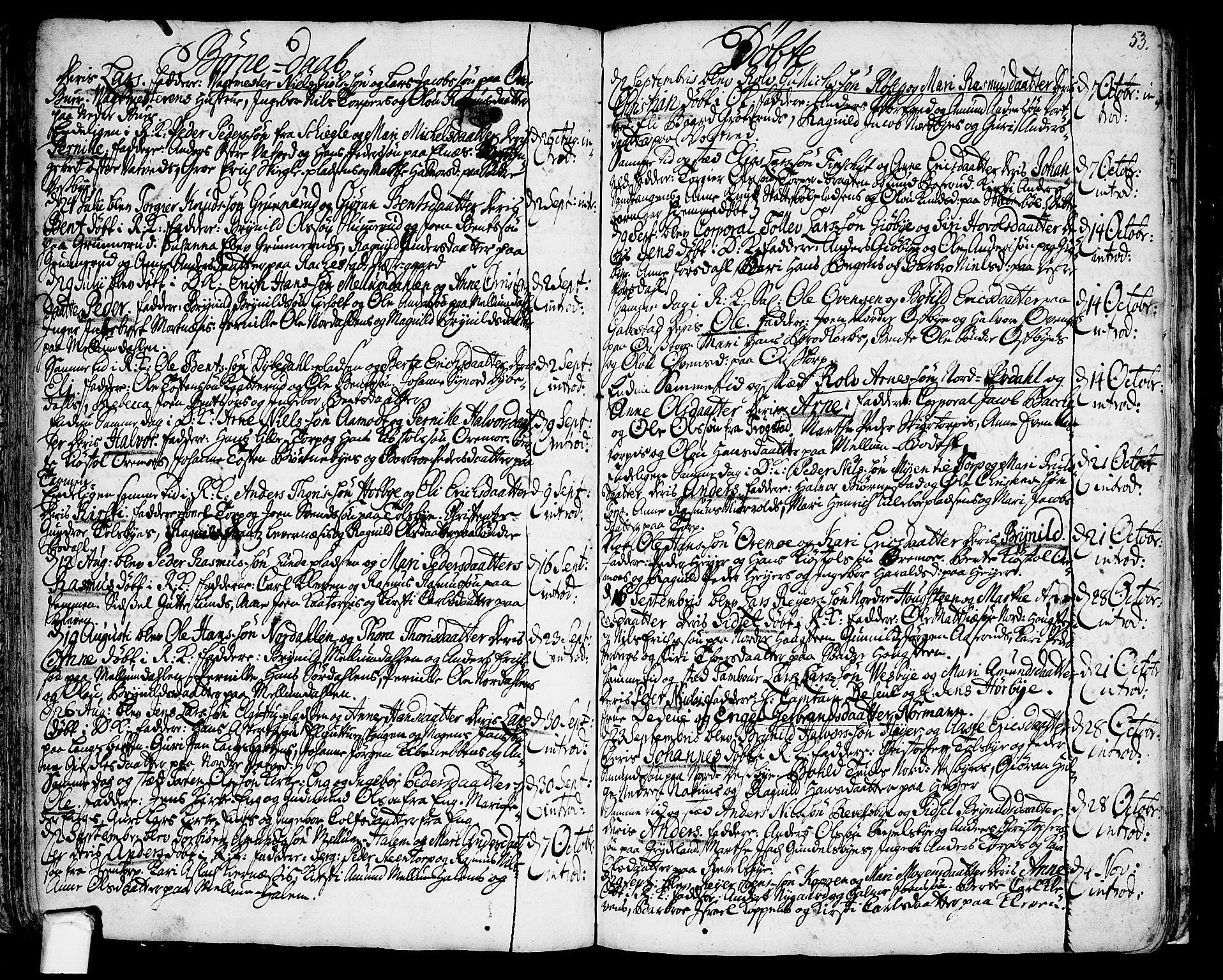 Rakkestad prestekontor Kirkebøker, AV/SAO-A-2008/F/Fa/L0001: Parish register (official) no. I 1, 1722-1740, p. 53