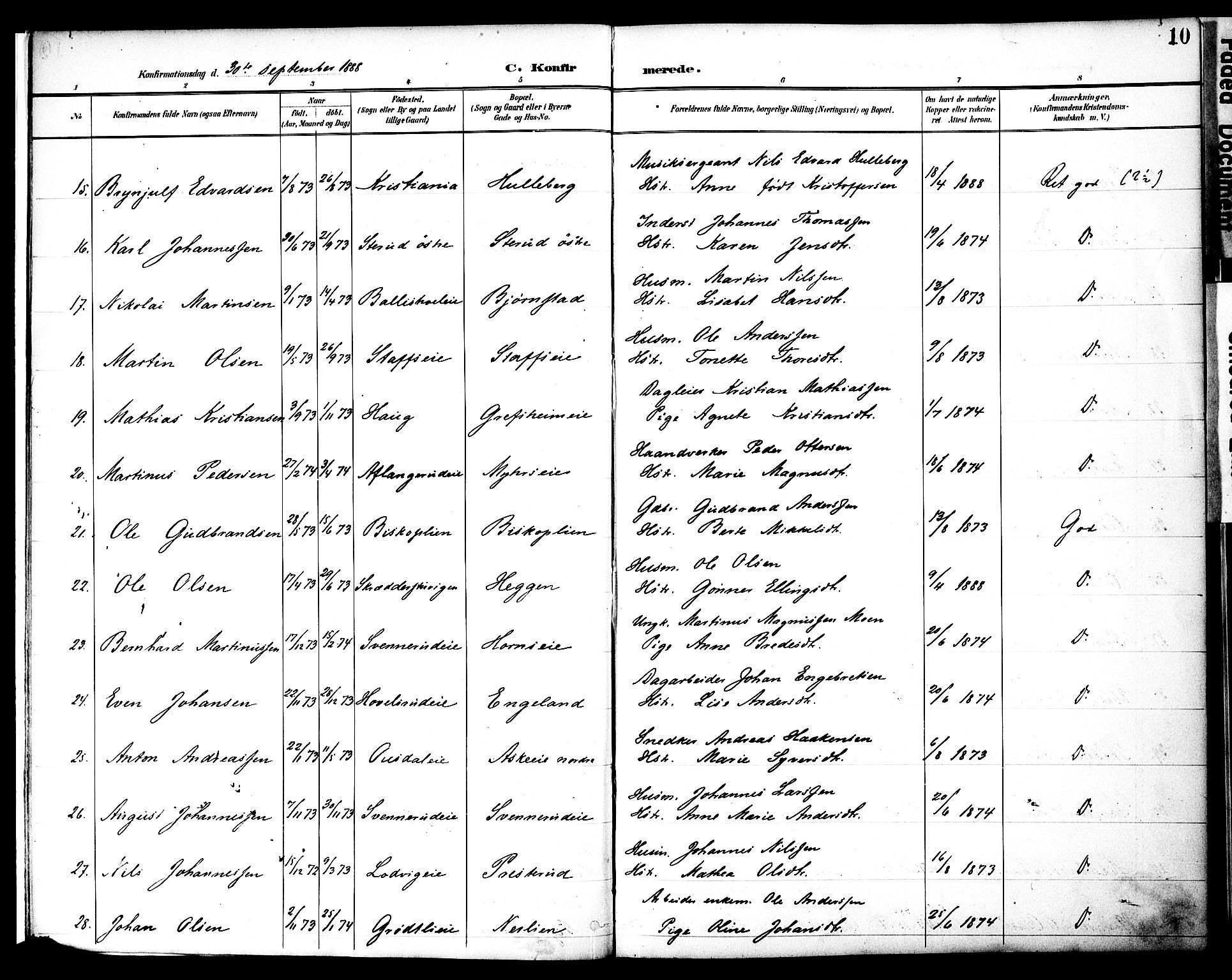 Nes prestekontor, Hedmark, AV/SAH-PREST-020/K/Ka/L0010: Parish register (official) no. 10, 1887-1905, p. 10