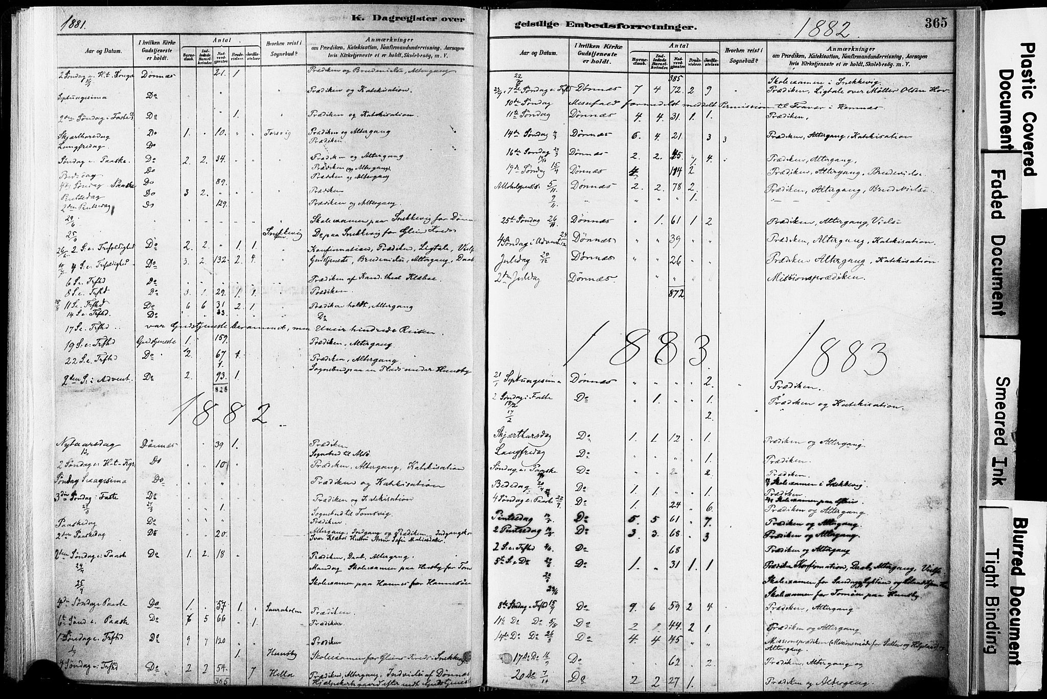 Ministerialprotokoller, klokkerbøker og fødselsregistre - Nordland, AV/SAT-A-1459/835/L0526: Parish register (official) no. 835A03II, 1881-1910, p. 365