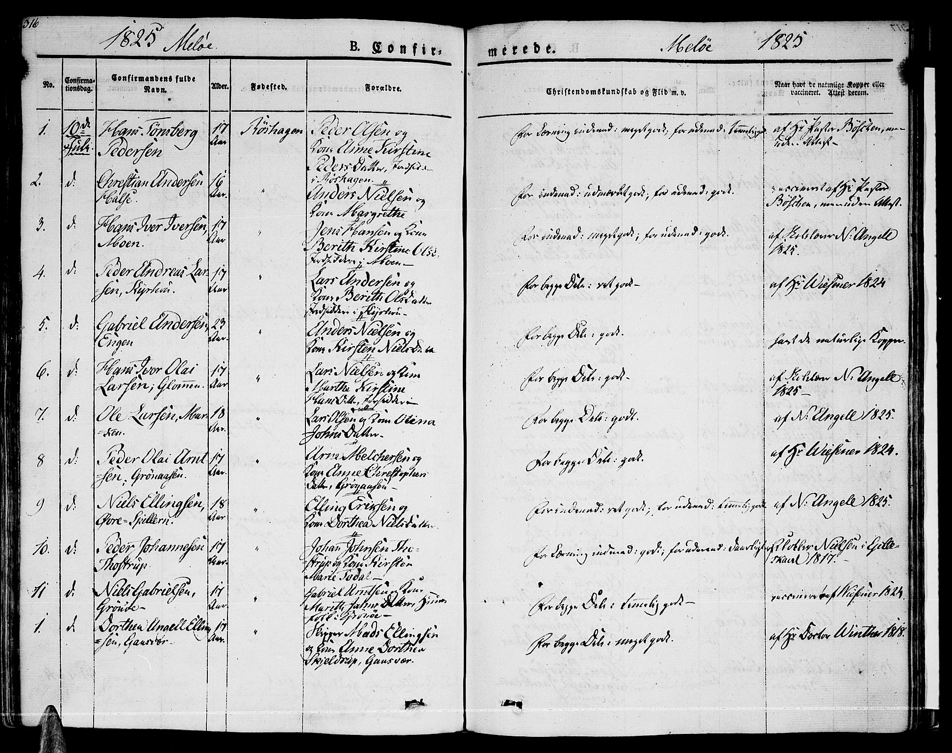 Ministerialprotokoller, klokkerbøker og fødselsregistre - Nordland, SAT/A-1459/841/L0598: Parish register (official) no. 841A06 /2, 1825-1844, p. 316