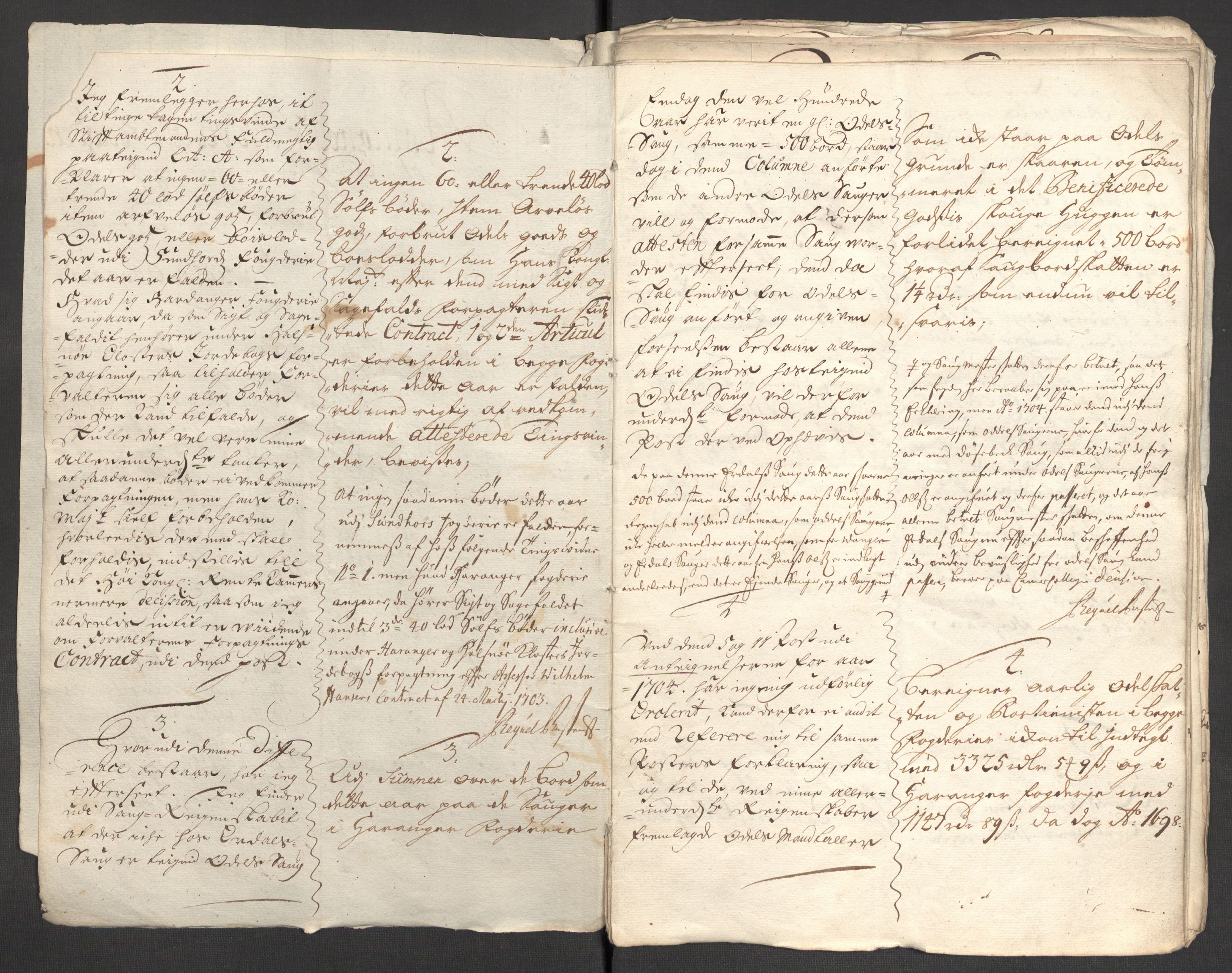 Rentekammeret inntil 1814, Reviderte regnskaper, Fogderegnskap, AV/RA-EA-4092/R48/L2983: Fogderegnskap Sunnhordland og Hardanger, 1705, p. 263