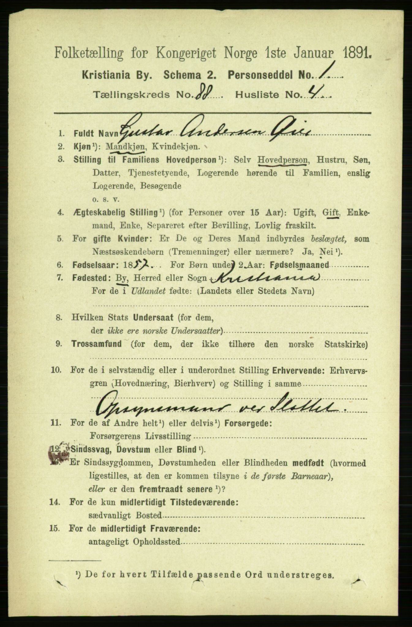 RA, 1891 census for 0301 Kristiania, 1891, p. 43857