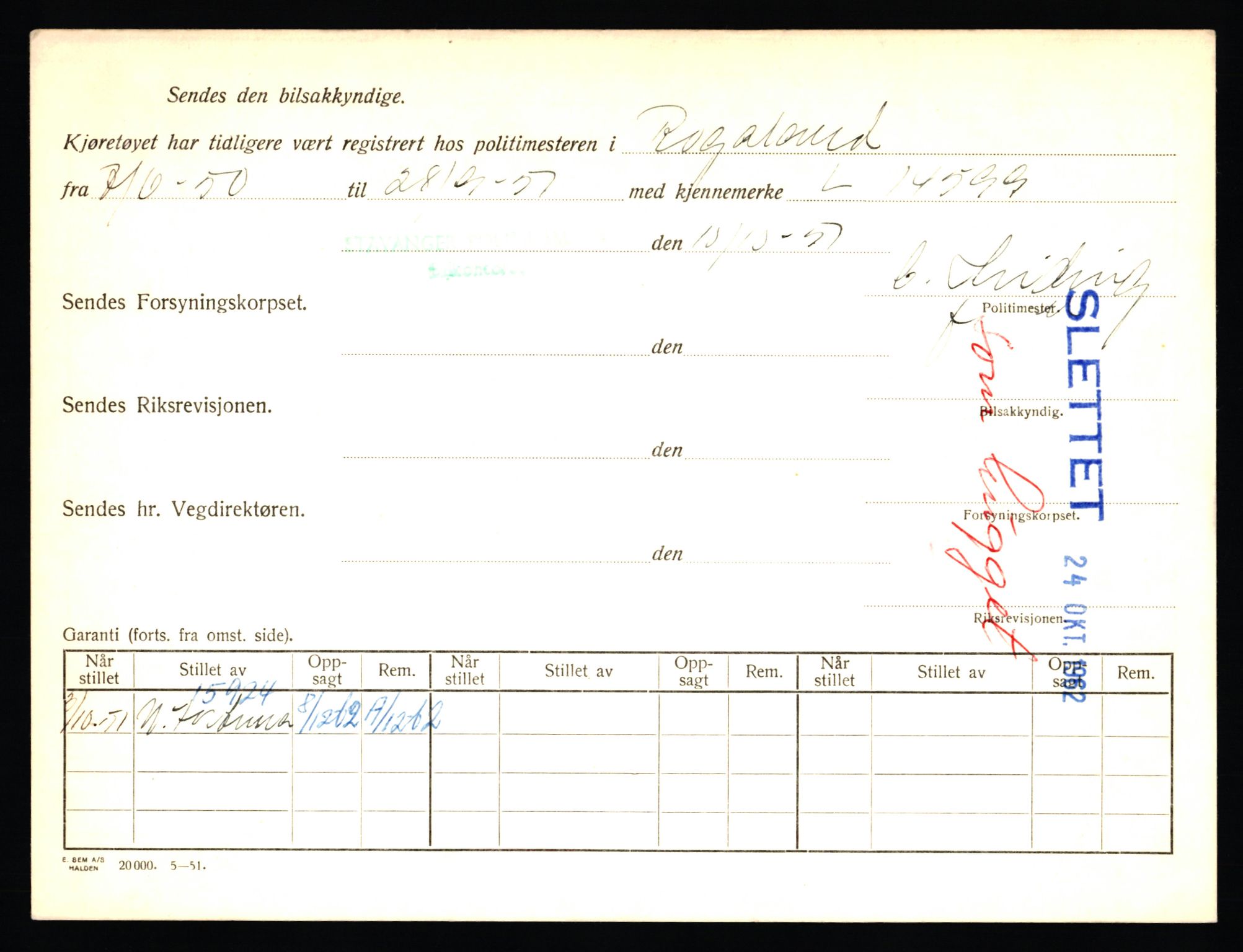 Stavanger trafikkstasjon, AV/SAST-A-101942/0/F/L0011: L-3700 - L-4199, 1930-1971, p. 1286