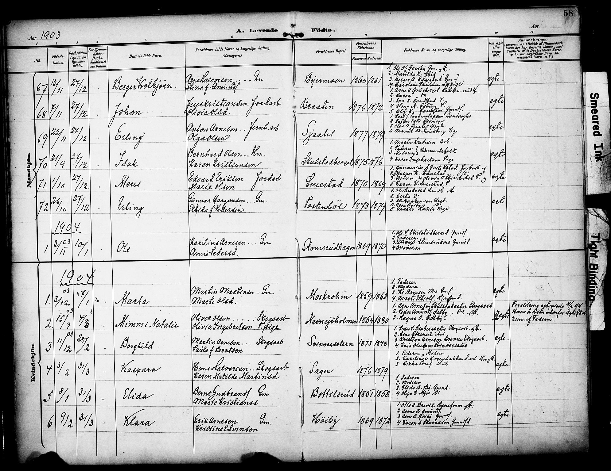 Grue prestekontor, AV/SAH-PREST-036/H/Ha/Haa/L0013: Parish register (official) no. 13, 1898-1910, p. 58