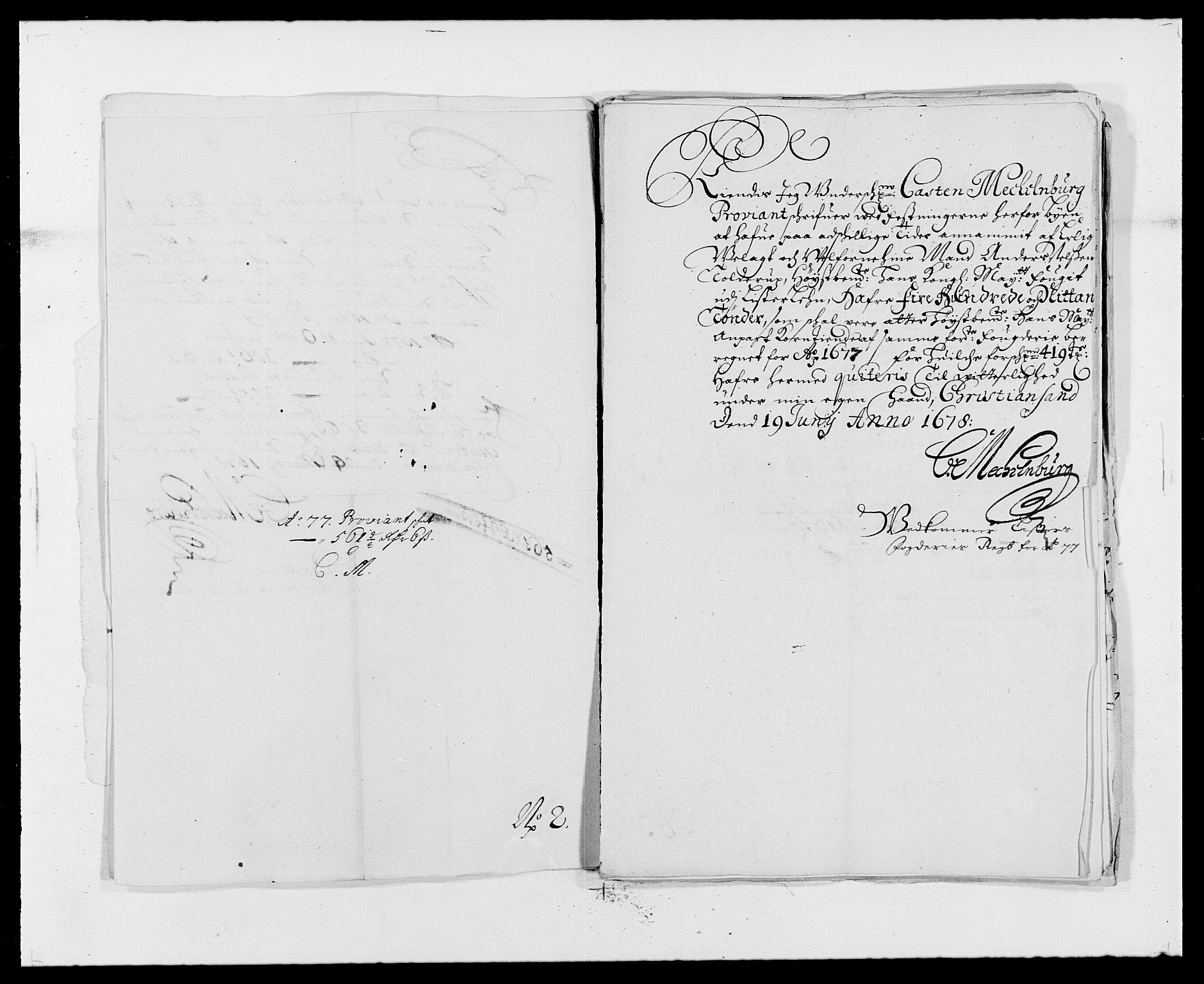 Rentekammeret inntil 1814, Reviderte regnskaper, Fogderegnskap, AV/RA-EA-4092/R41/L2530: Fogderegnskap Lista, 1677-1679, p. 134