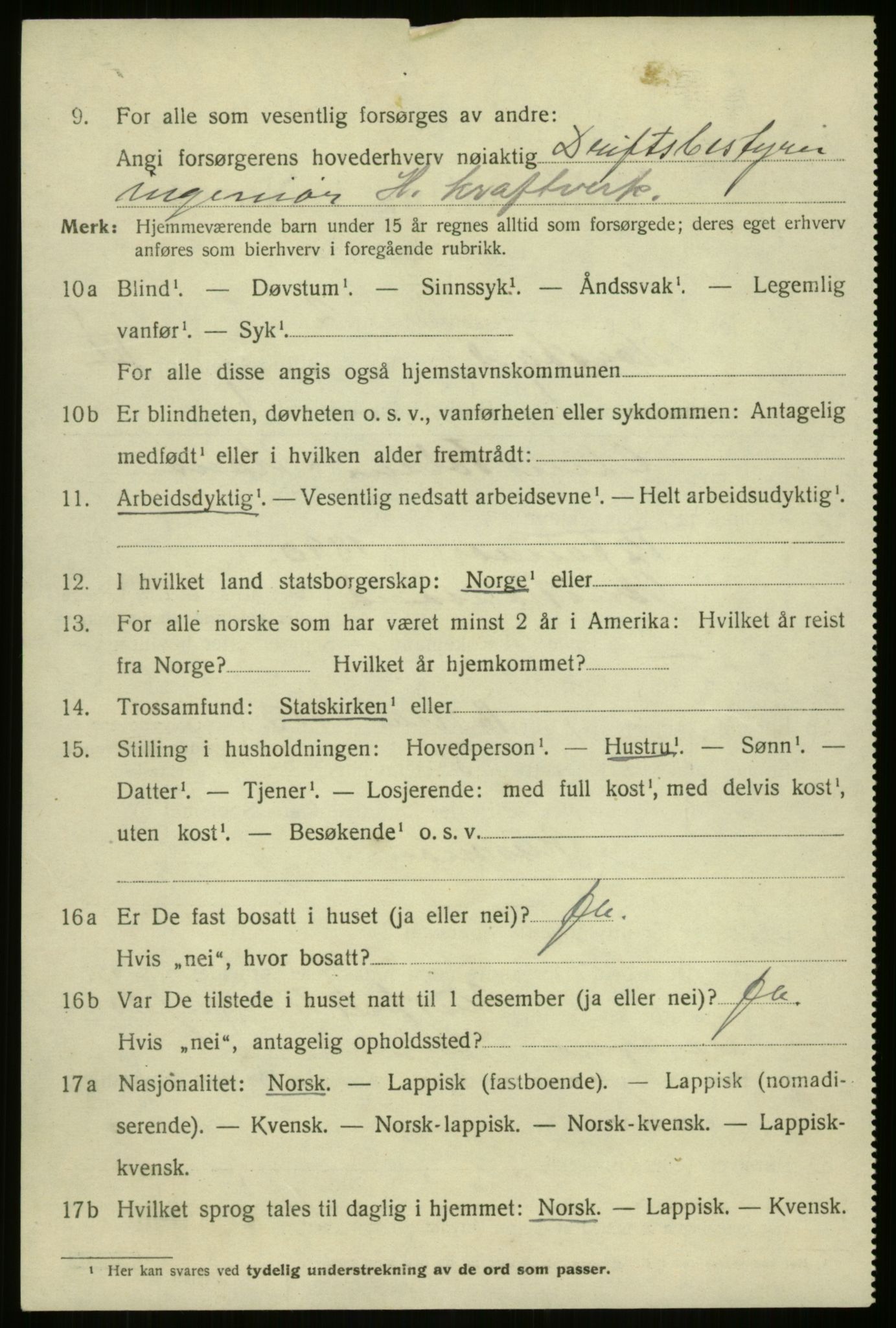 SATØ, 1920 census for Harstad, 1920, p. 4193