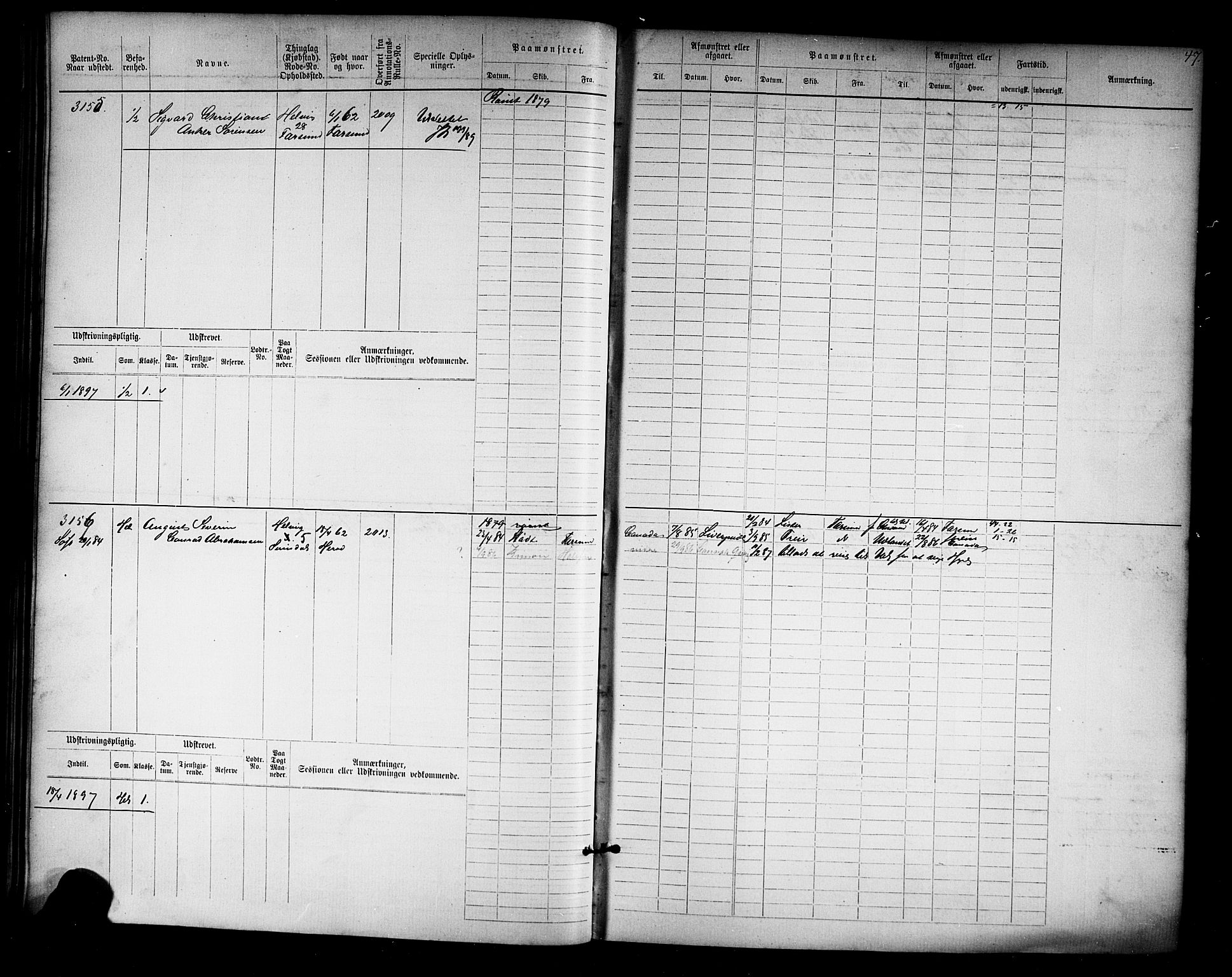 Farsund mønstringskrets, AV/SAK-2031-0017/F/Fb/L0019: Hovedrulle nr 3067-3832, Z-11, 1882-1922, p. 48