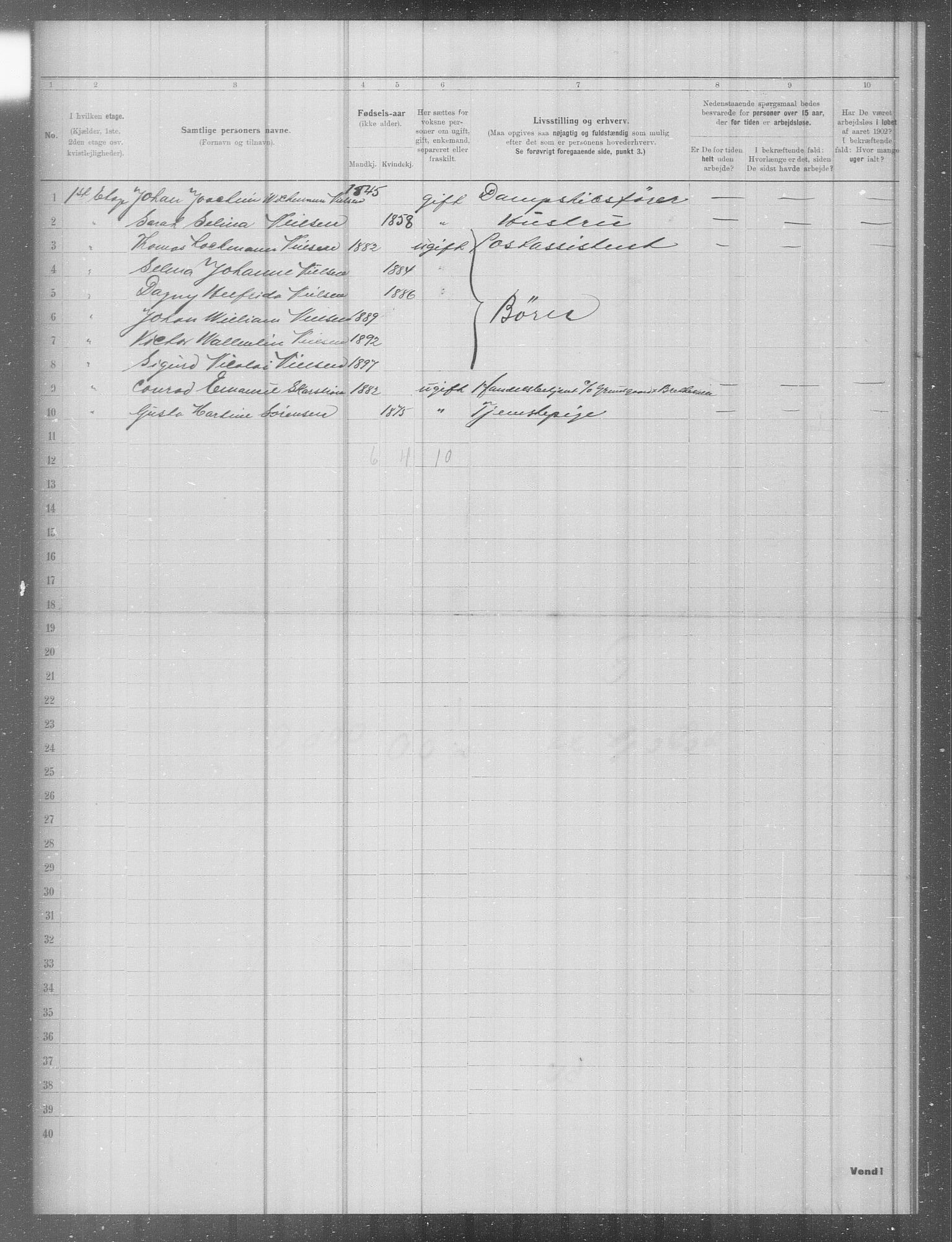 OBA, Municipal Census 1902 for Kristiania, 1902, p. 5232