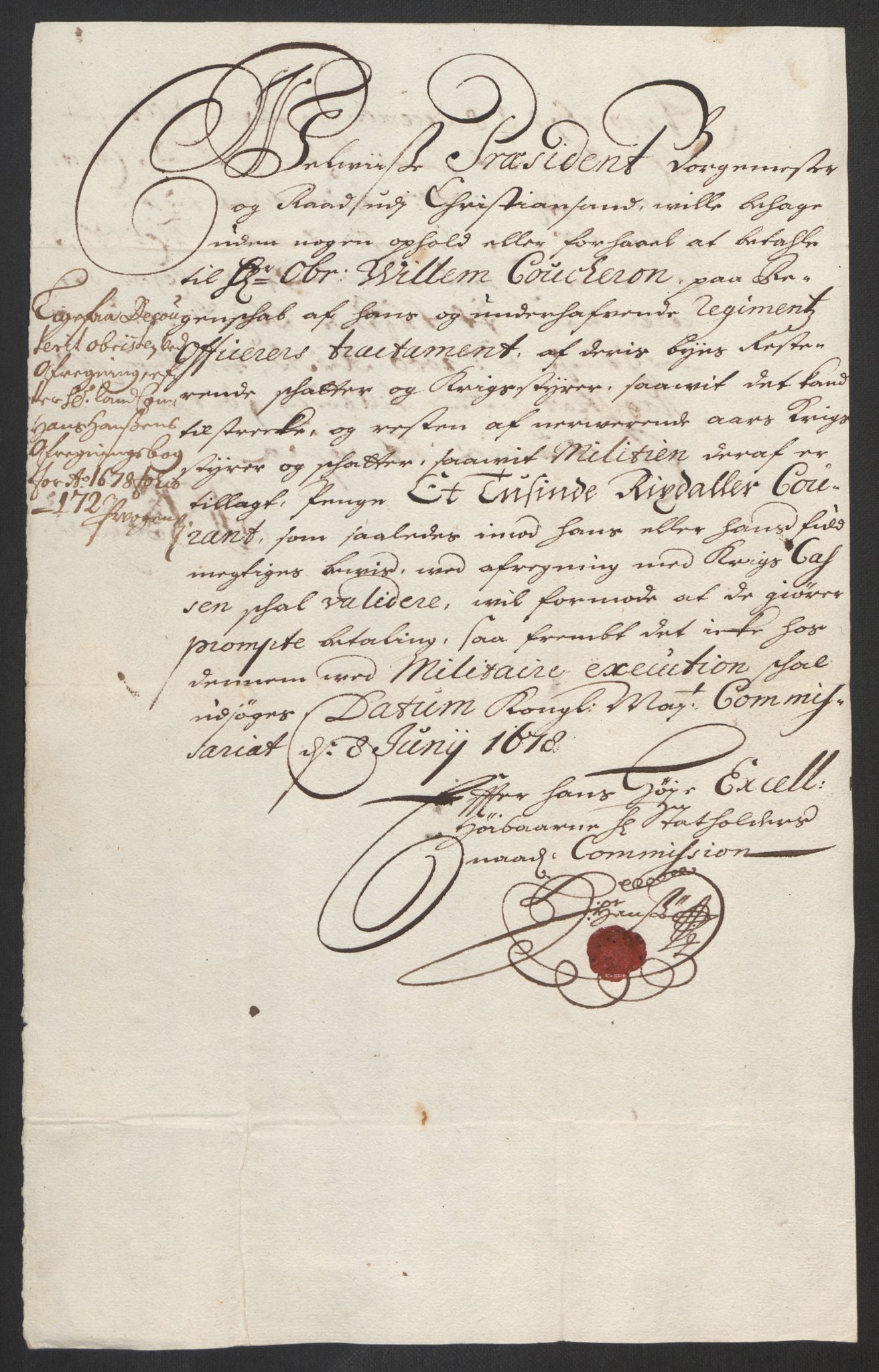 Rentekammeret inntil 1814, Reviderte regnskaper, Byregnskaper, AV/RA-EA-4066/R/Rm/L0258: [M1] Kontribusjonsregnskap, 1664-1700, p. 364