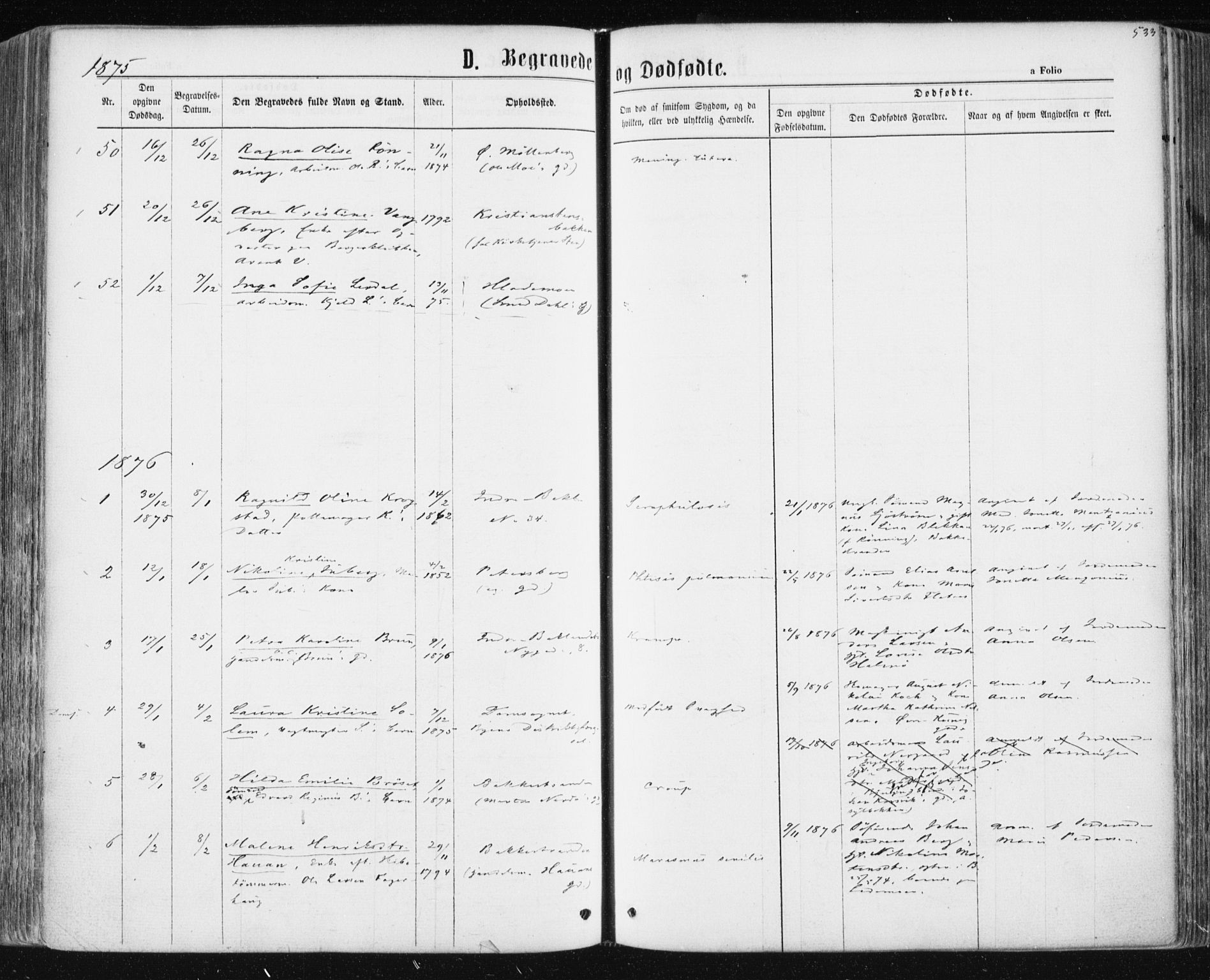 Ministerialprotokoller, klokkerbøker og fødselsregistre - Sør-Trøndelag, SAT/A-1456/604/L0186: Parish register (official) no. 604A07, 1866-1877, p. 533