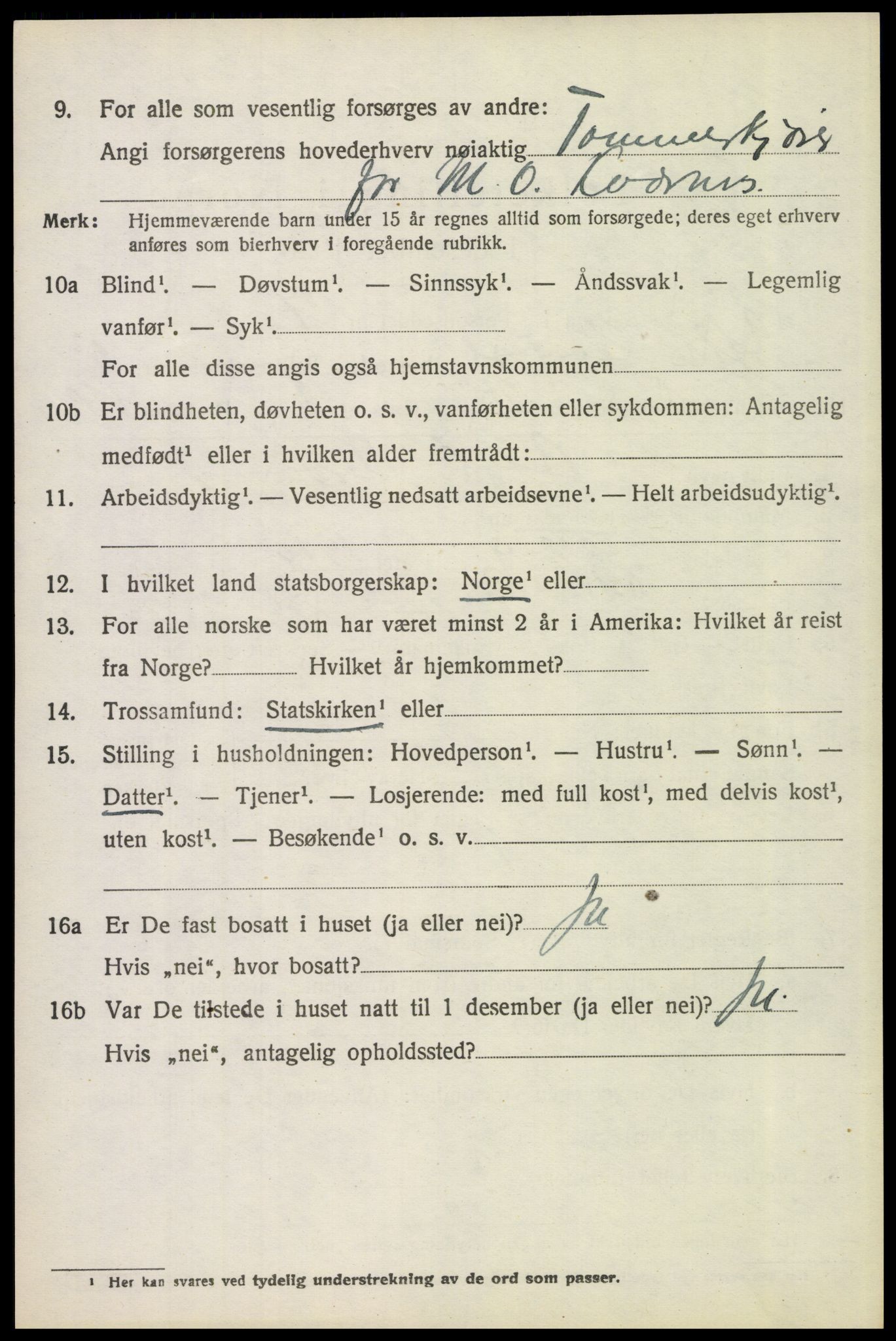 SAH, 1920 census for Ytre Rendal, 1920, p. 2908