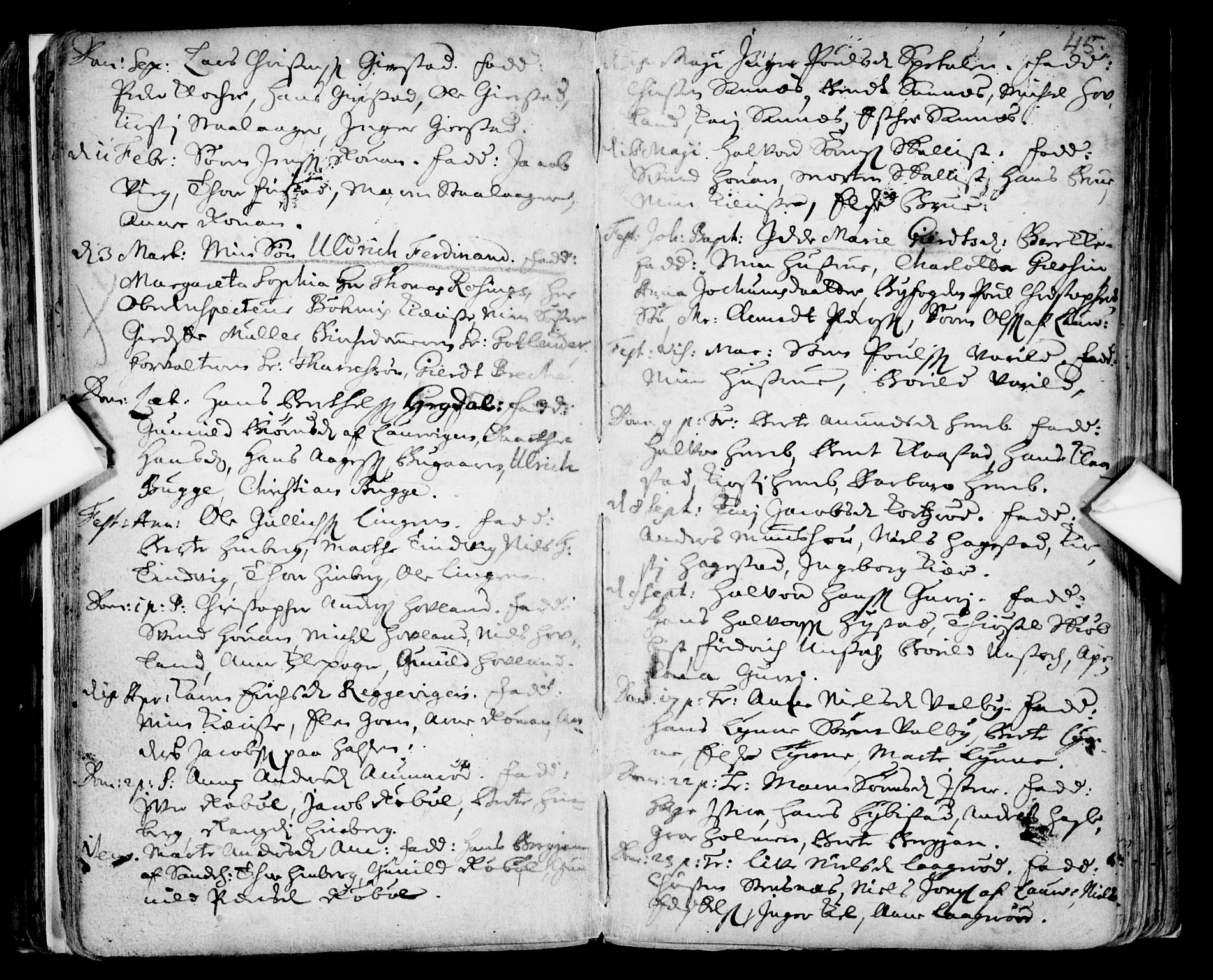 Tjølling kirkebøker, SAKO/A-60/F/Fa/L0001: Parish register (official) no. 1, 1670-1716, p. 45
