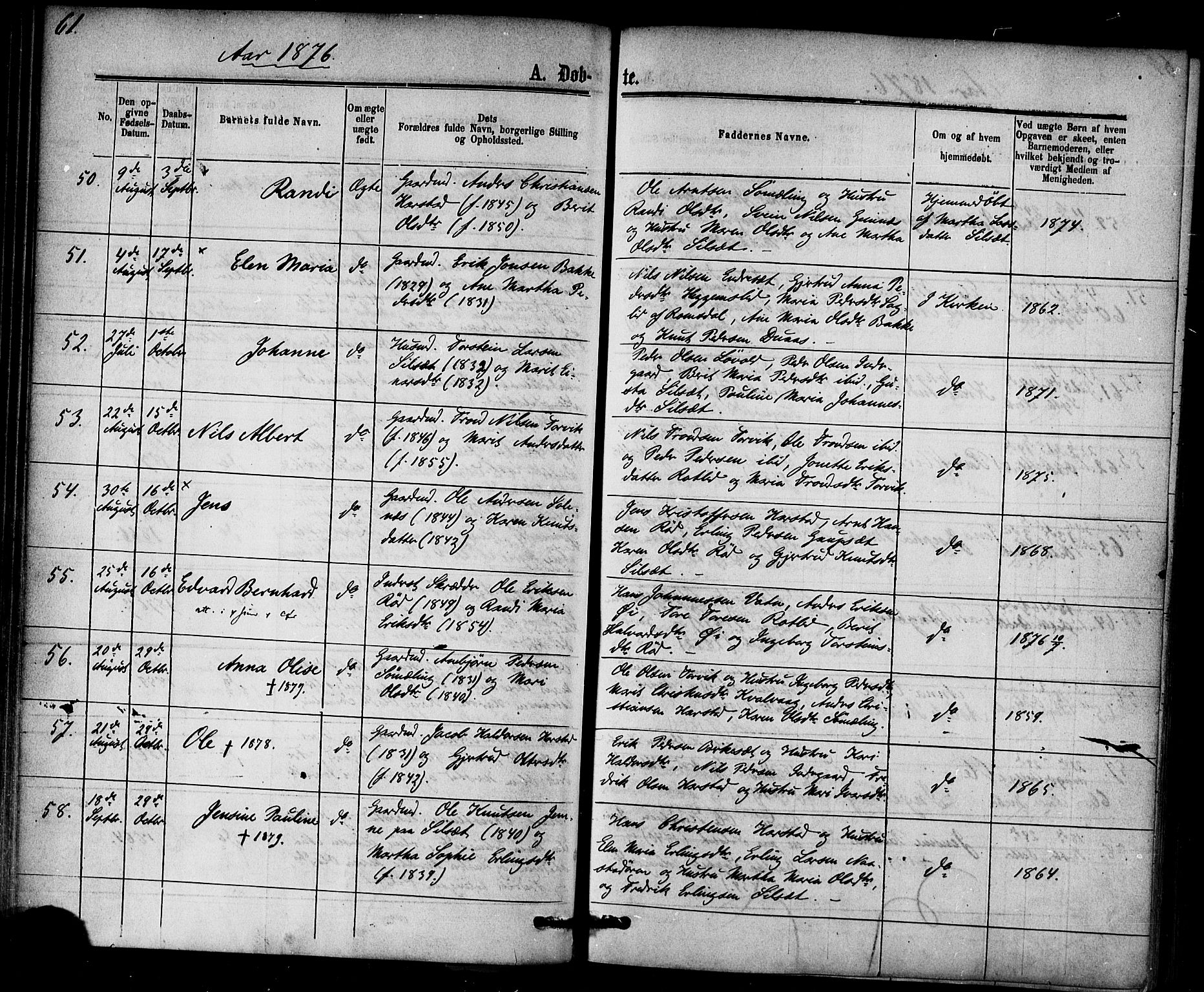 Ministerialprotokoller, klokkerbøker og fødselsregistre - Møre og Romsdal, AV/SAT-A-1454/584/L0966: Parish register (official) no. 584A06, 1869-1878, p. 61