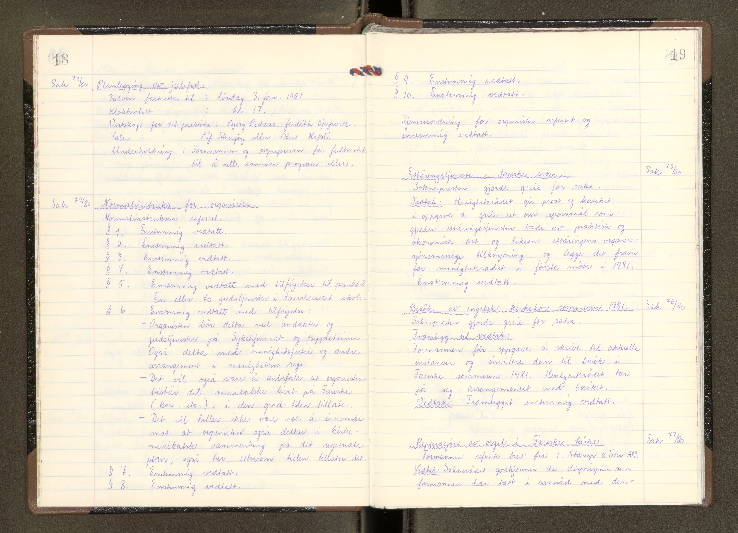 Fauske menighetsråd, AV/SAT-A-0426/2/A/L0002: Møtebok, 1980-1983, p. 18-19