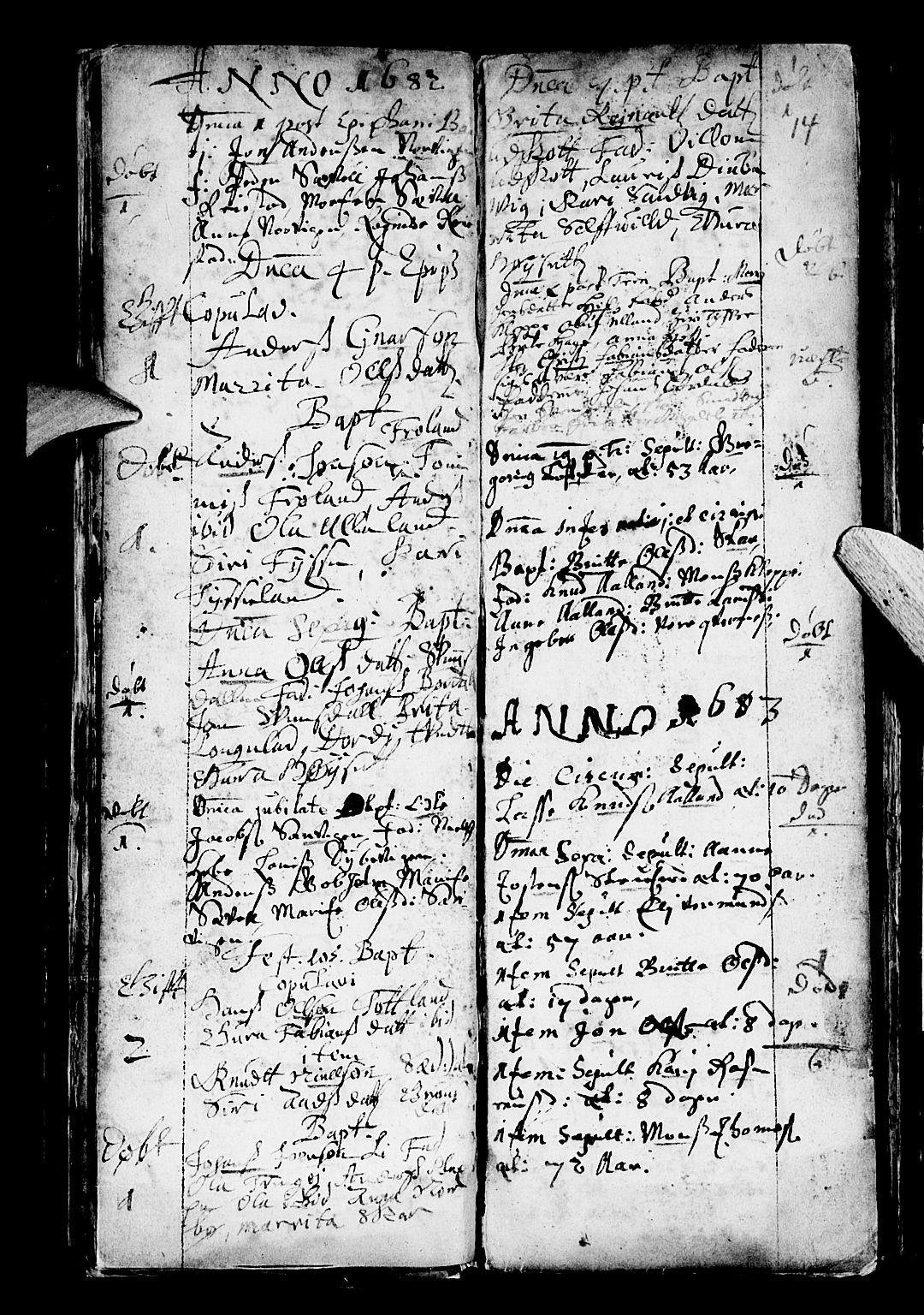 Os sokneprestembete, SAB/A-99929: Parish register (official) no. A 4, 1669-1760, p. 14