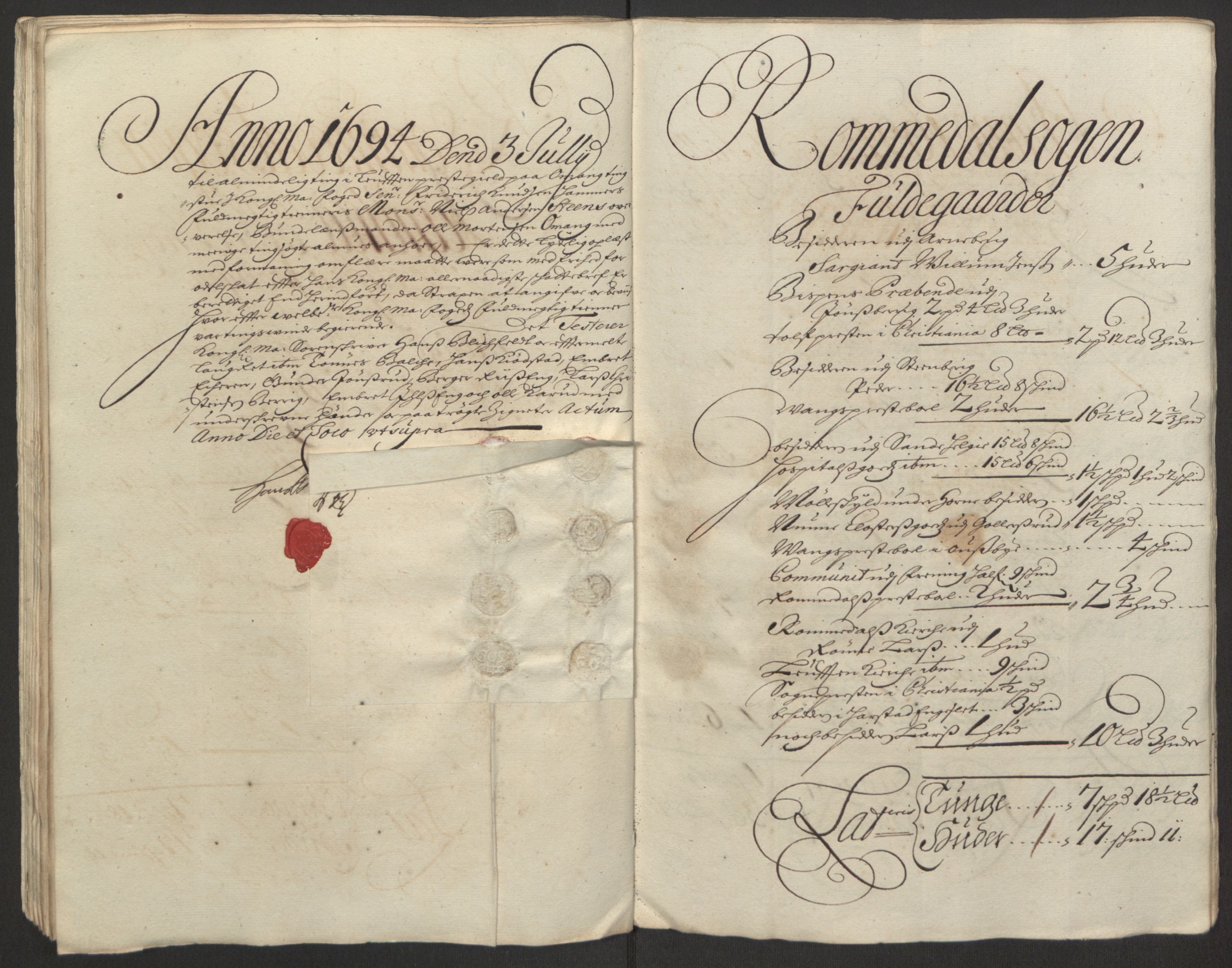 Rentekammeret inntil 1814, Reviderte regnskaper, Fogderegnskap, AV/RA-EA-4092/R16/L1035: Fogderegnskap Hedmark, 1694, p. 173