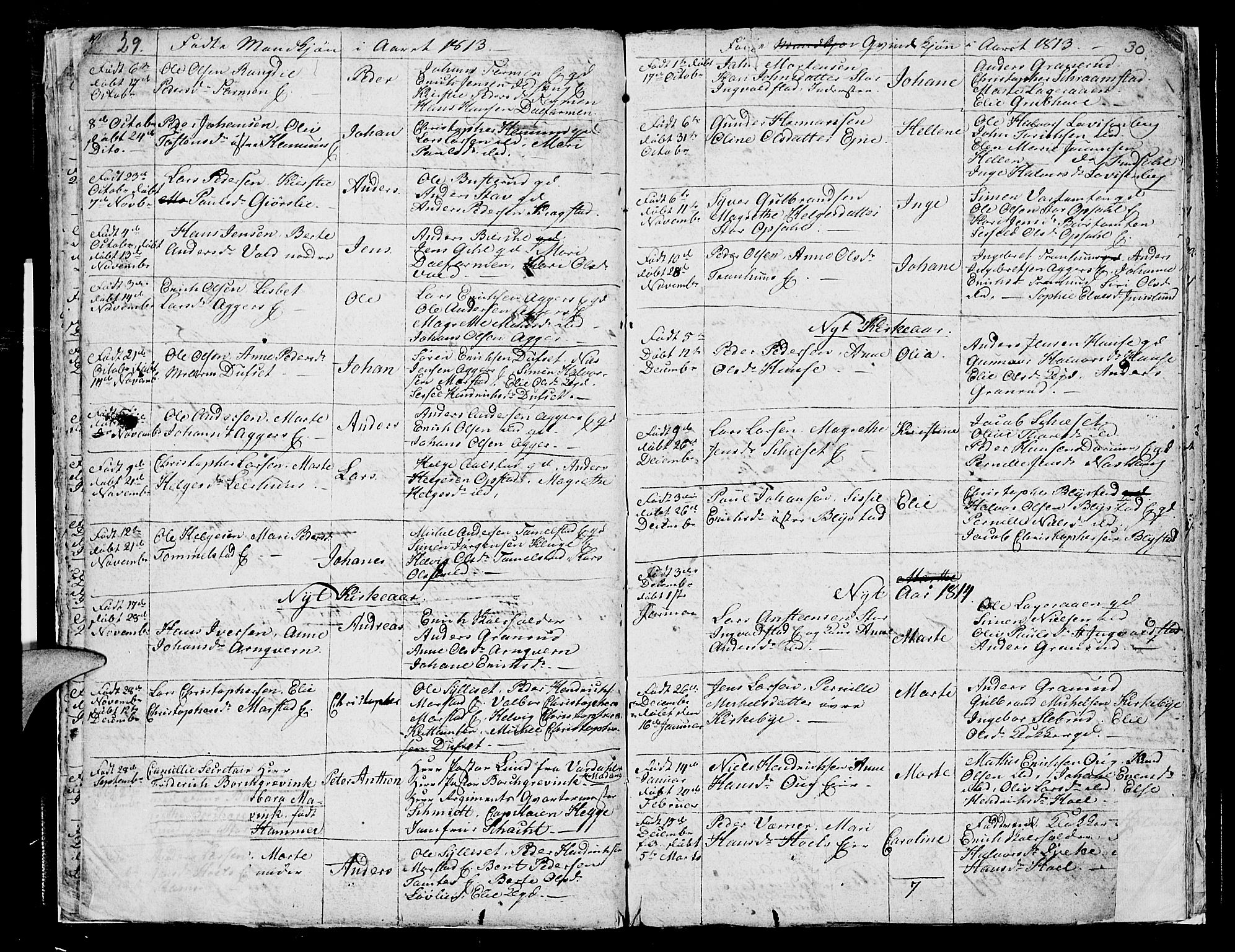 Vang prestekontor, Hedmark, SAH/PREST-008/H/Ha/Hab/L0003: Parish register (copy) no. 3, 1808-1819, p. 29-30
