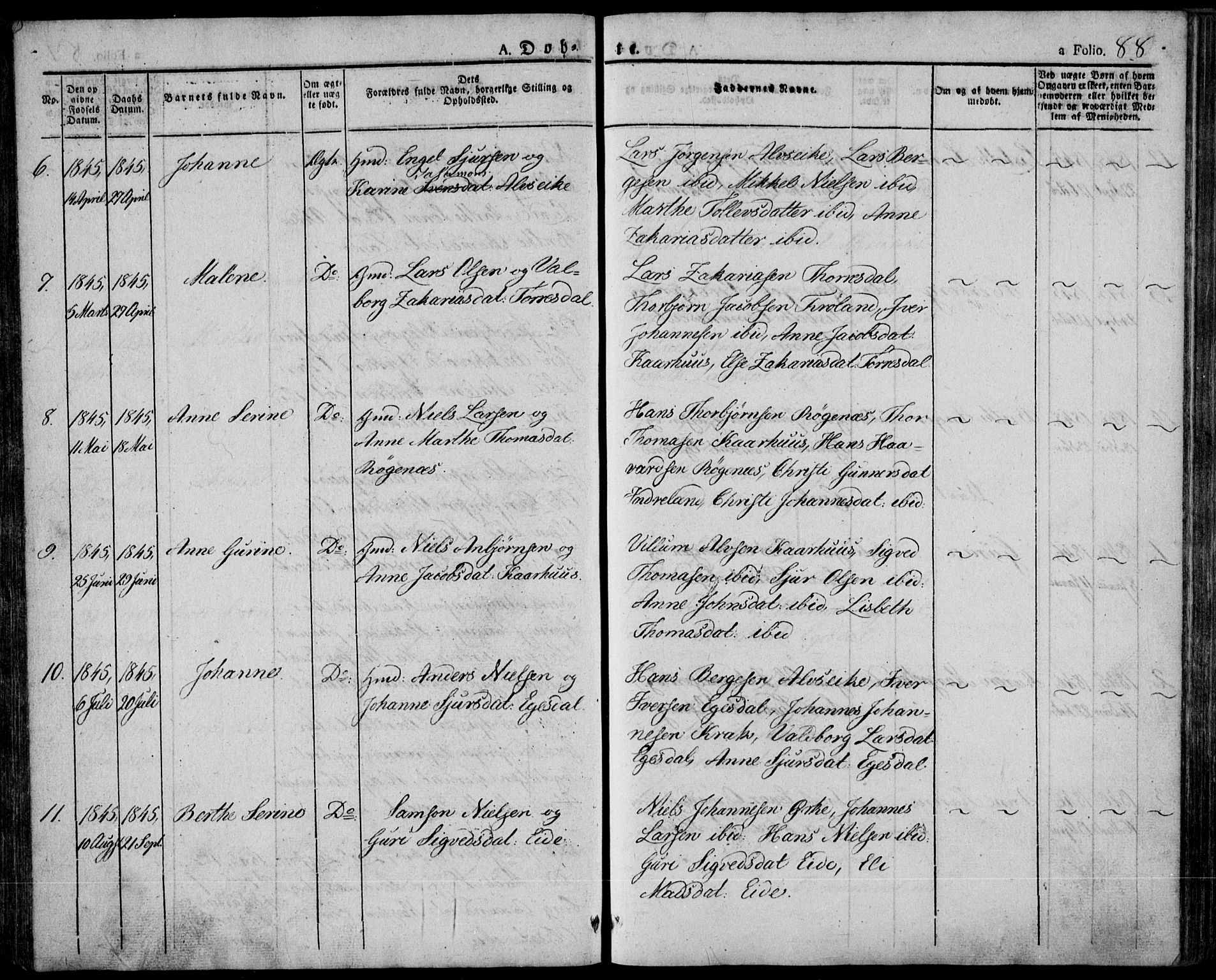 Skjold sokneprestkontor, AV/SAST-A-101847/H/Ha/Haa/L0005: Parish register (official) no. A 5, 1830-1856, p. 88