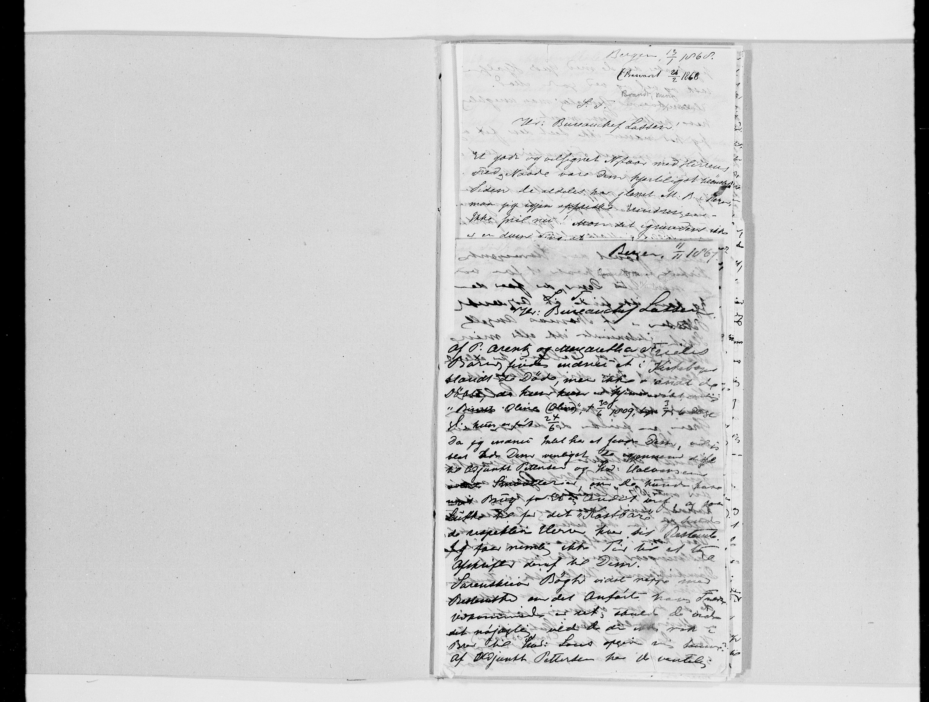 Lassens samlinger, AV/RA-PA-0051/G/L0095: Alfabetisk ordnede brev til Wilhelm Lassen: Brandt - Bøgh, 1815-1907, p. 127