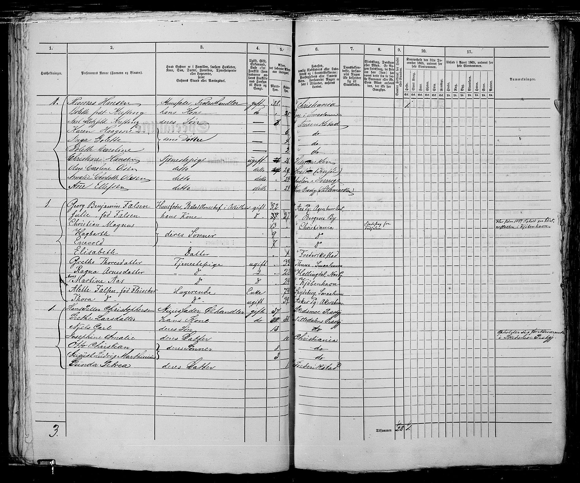 RA, 1865 census for Fredrikstad/Fredrikstad, 1865, p. 101